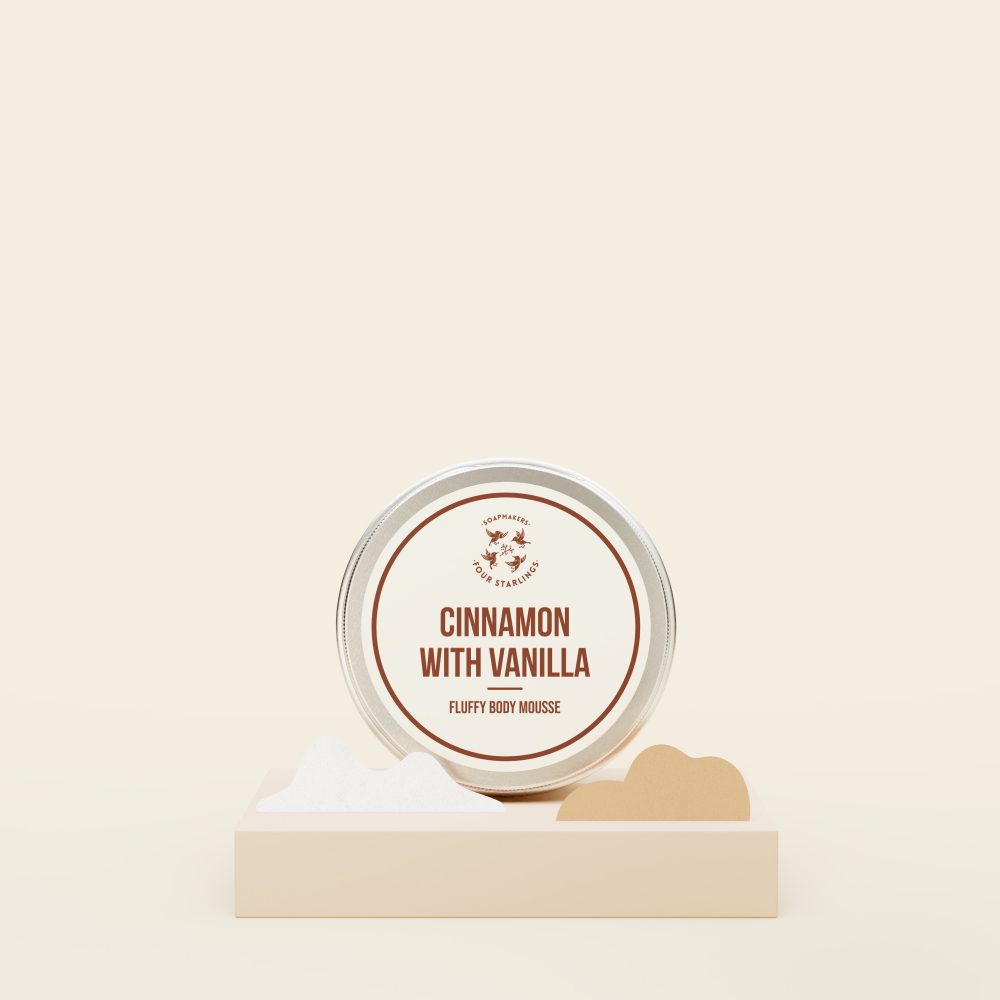 4 Starlings "Cinamonas ir Vanilė" kūno kremas - putėsiai, 150ml