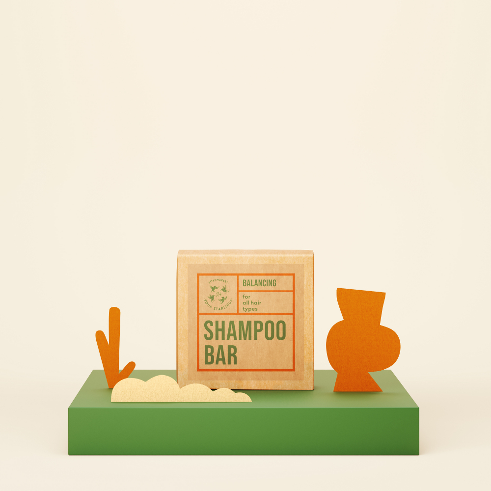 4 Starlings kietasis normalizuojantis šampūnas, 75g