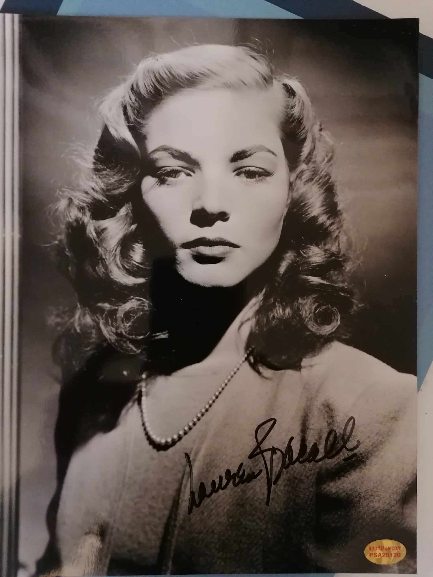 Signed and verified Lauren Bacall photograph