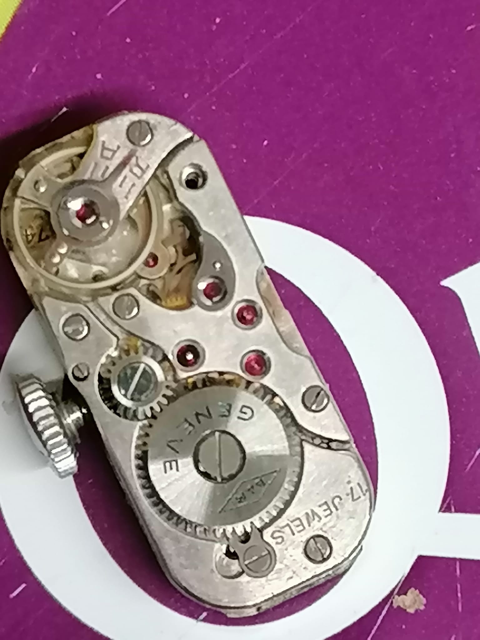 Baume & Mercier Ladies Art Deco 18k white gold and Diamond watch 1953 working