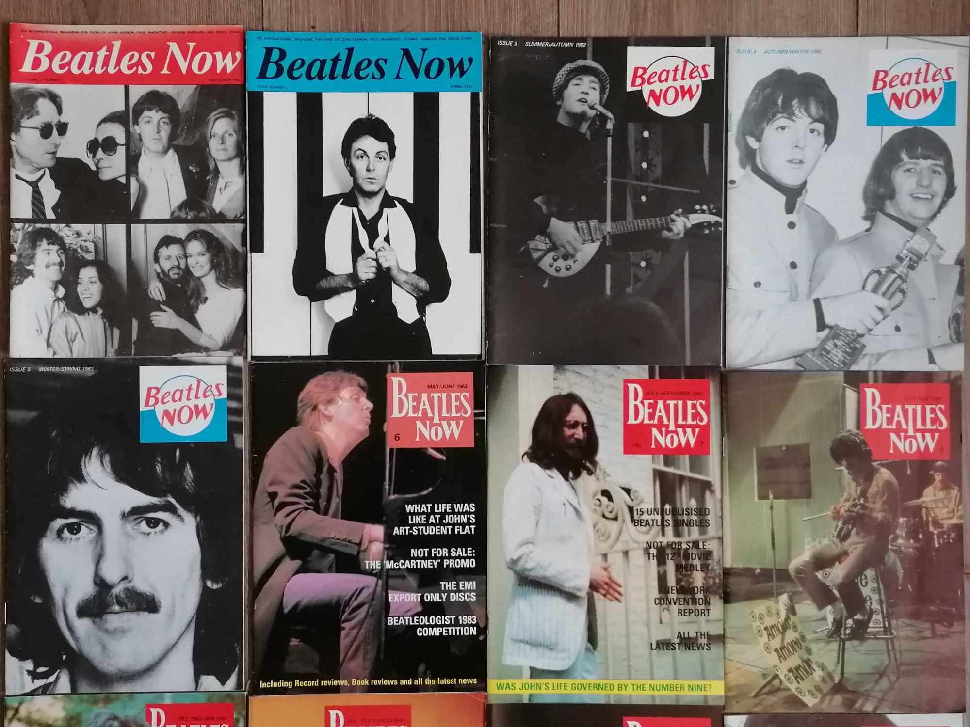 FULL SET 1 TO 16 3 monthly 1982 to 1985 BEATLES NOW programmes A5 Size