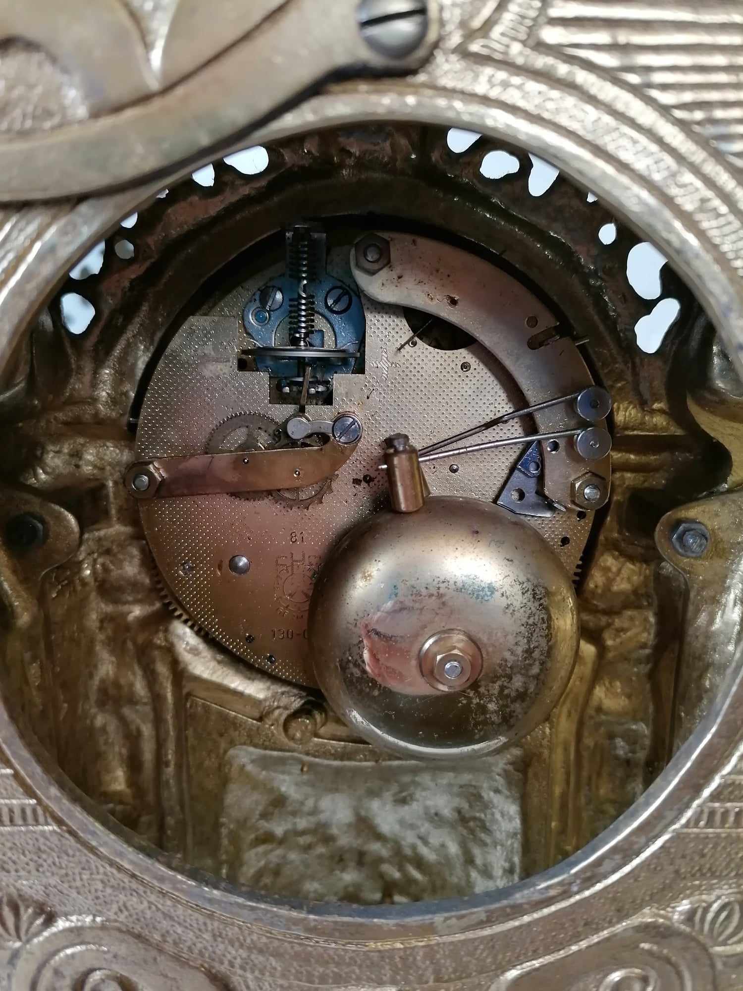 Solid Brass Imperial franz hermle Italy Imperial 8 day mantle clock