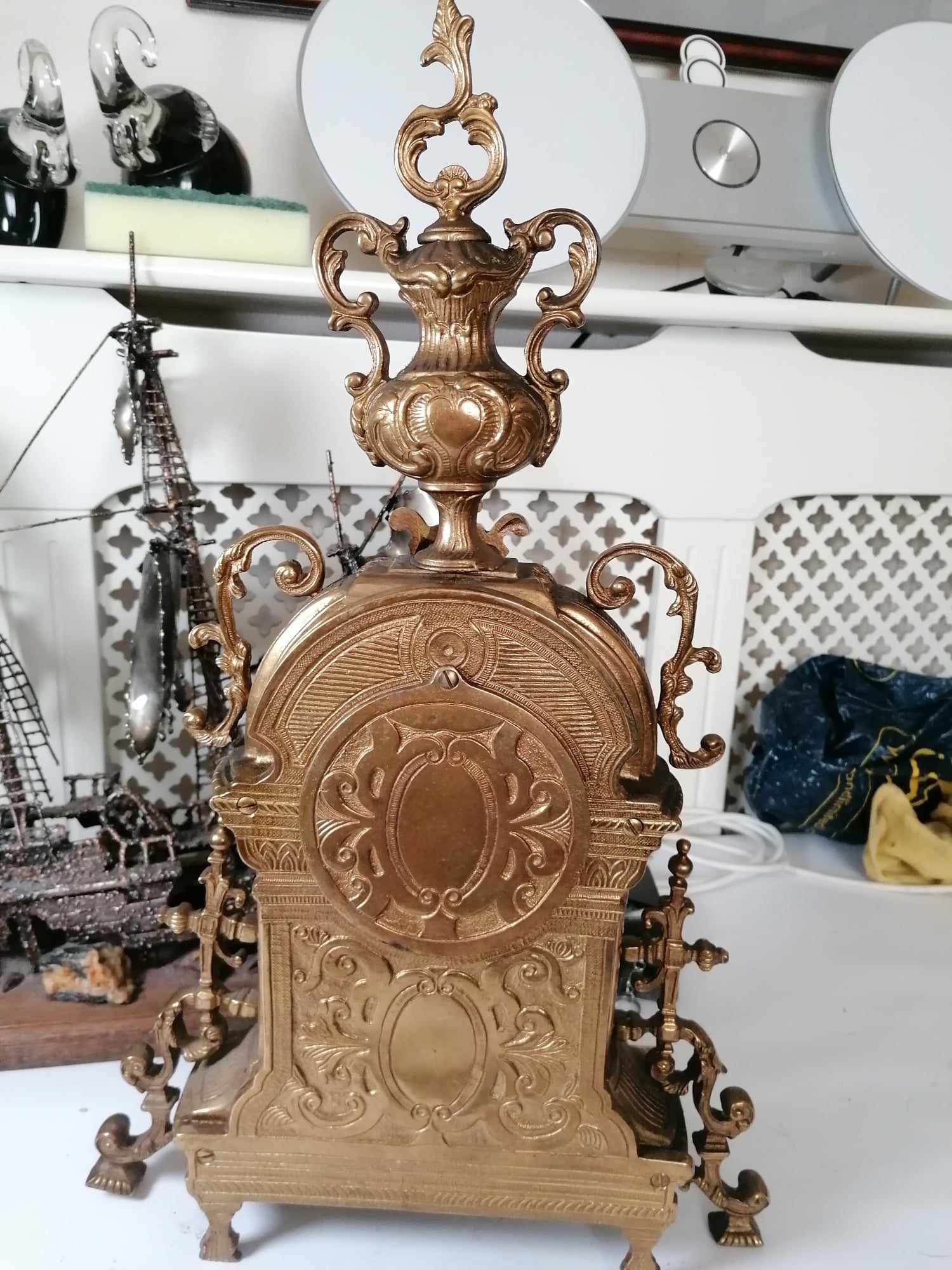 Solid Brass Imperial franz hermle Italy Imperial 8 day mantle clock