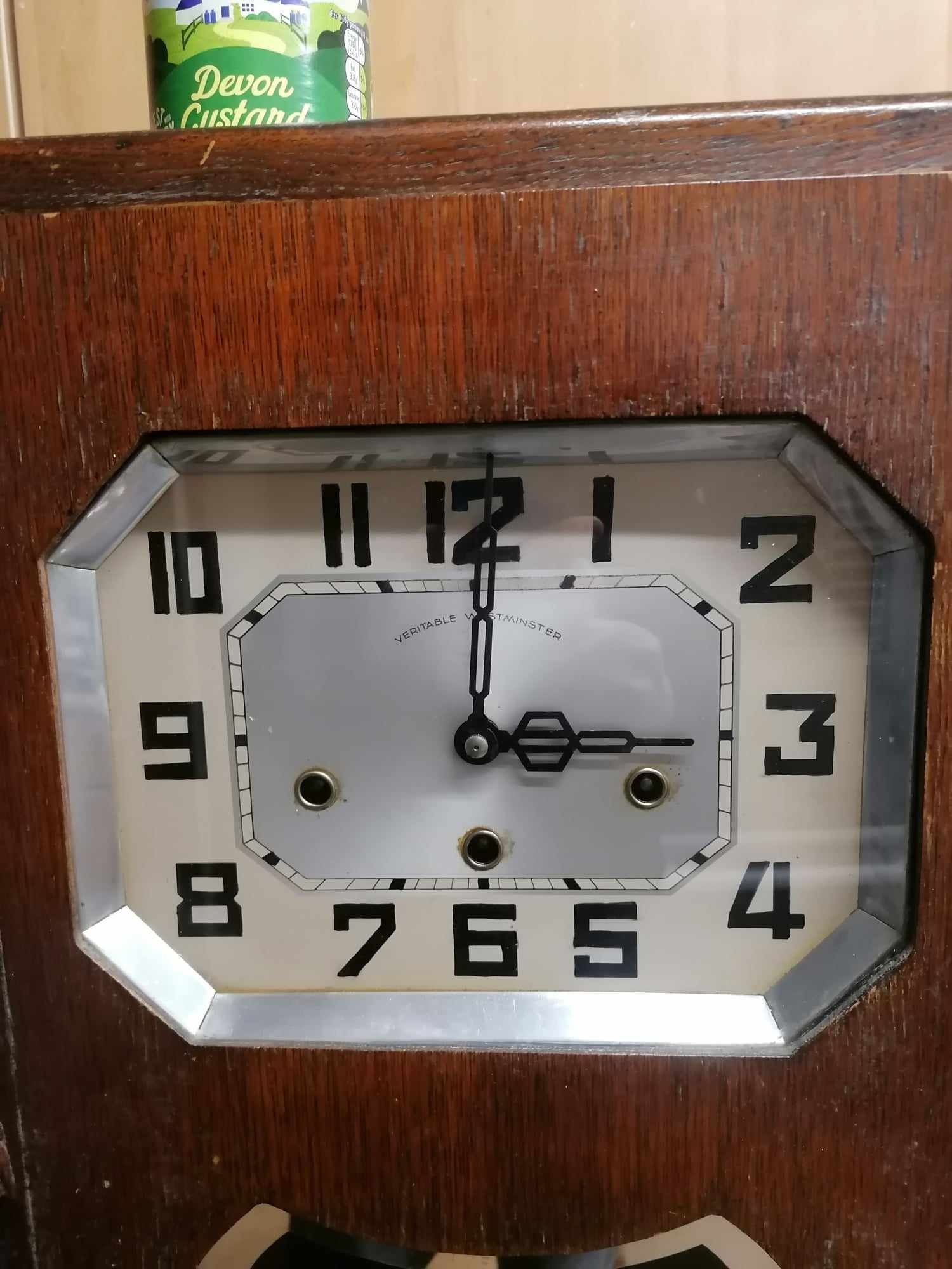 Large French Veritable Westminster wall clock with 8 Hammers in Oak fully working