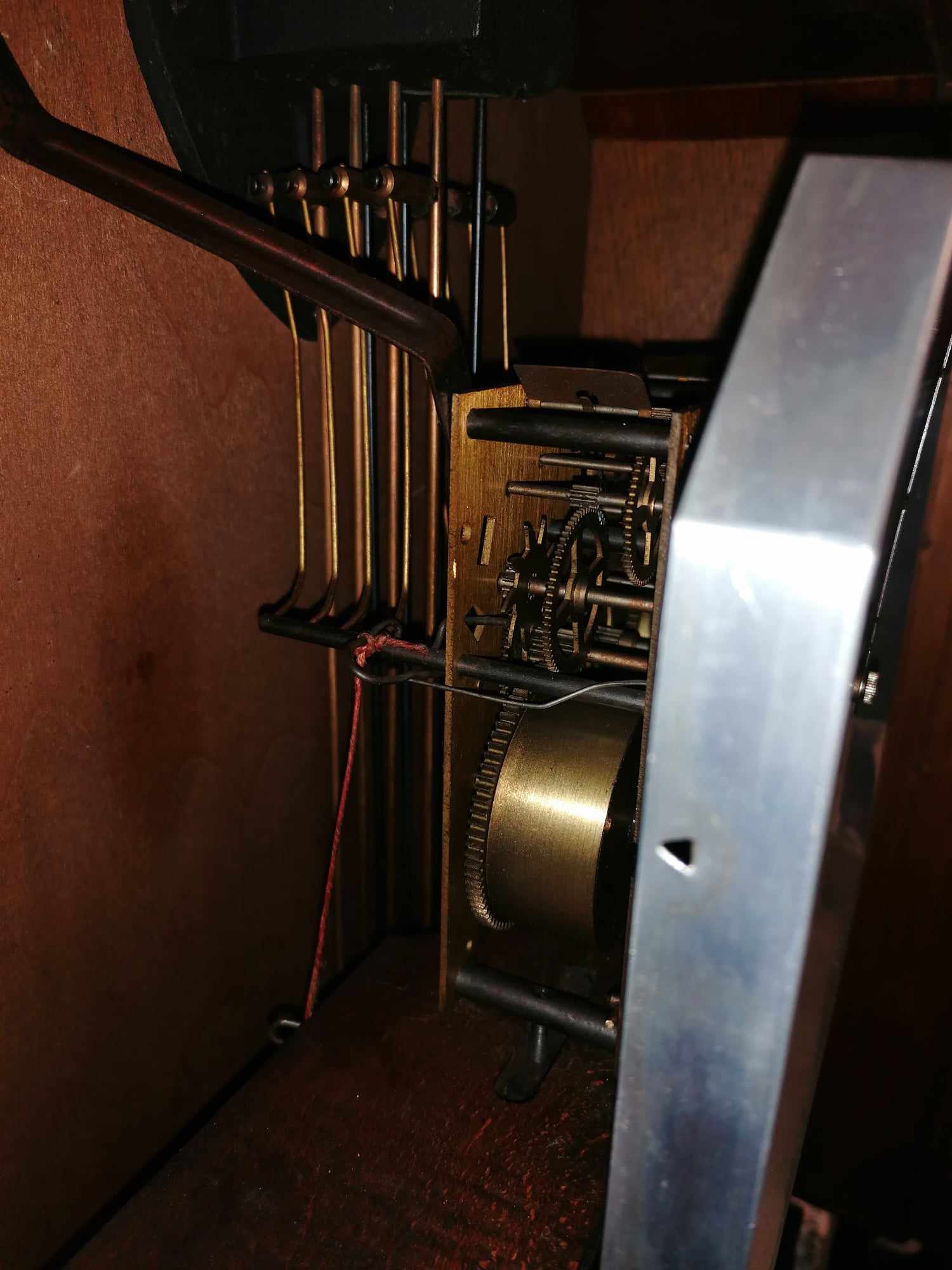 Large French Veritable Westminster wall clock with 8 Hammers in Oak fully working