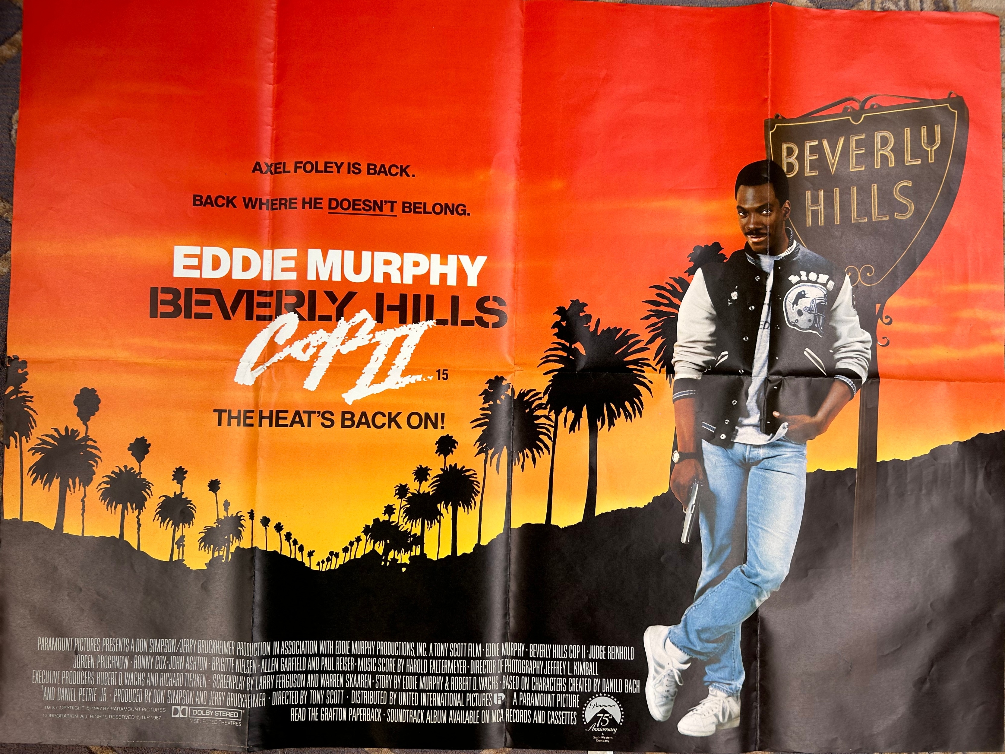 Eddie Murphy Beverley Hills cop 2 genuine Cinema poster 40" x 30"