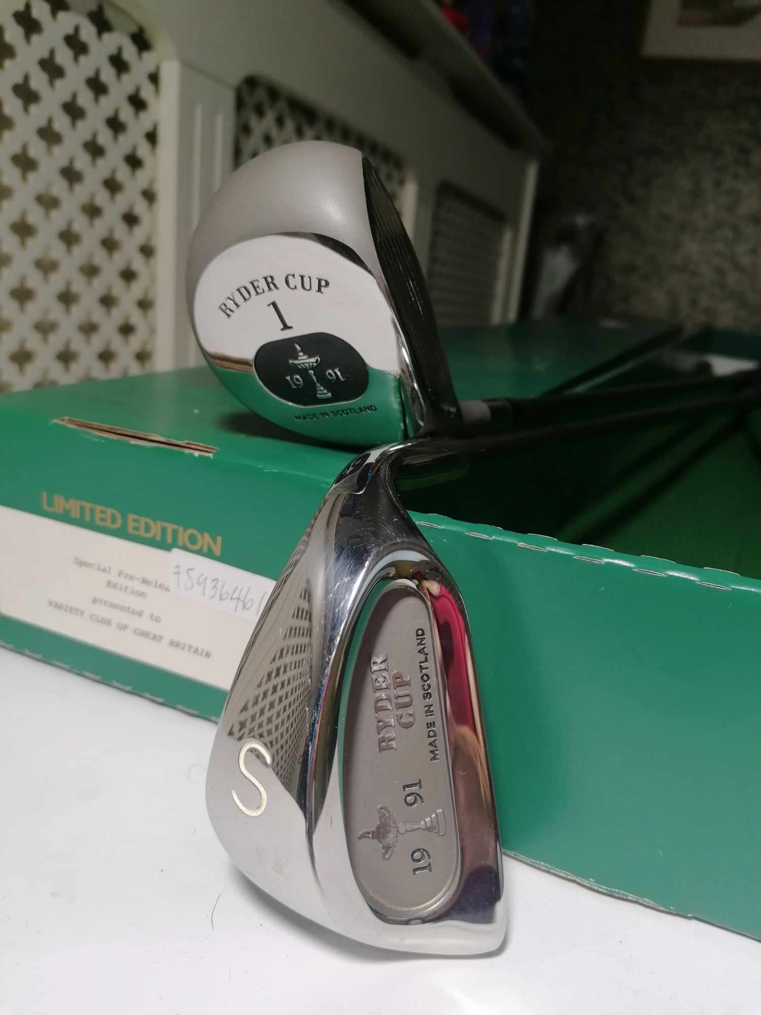  Ryder Cup 1991 driver and sand wedge first ever made with Aircraft grade shafts