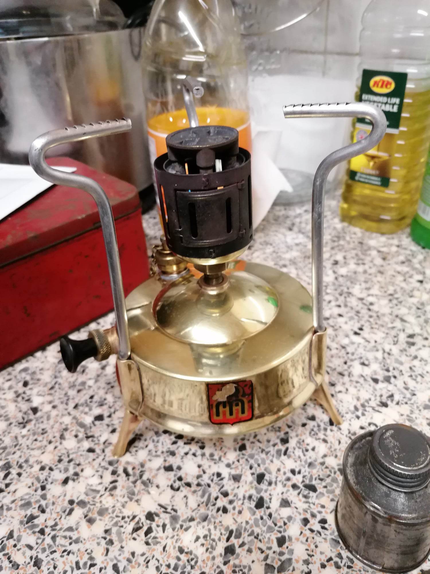 vintage Primus Pressure Kerosene etc camping stove in Brass with new pump seals