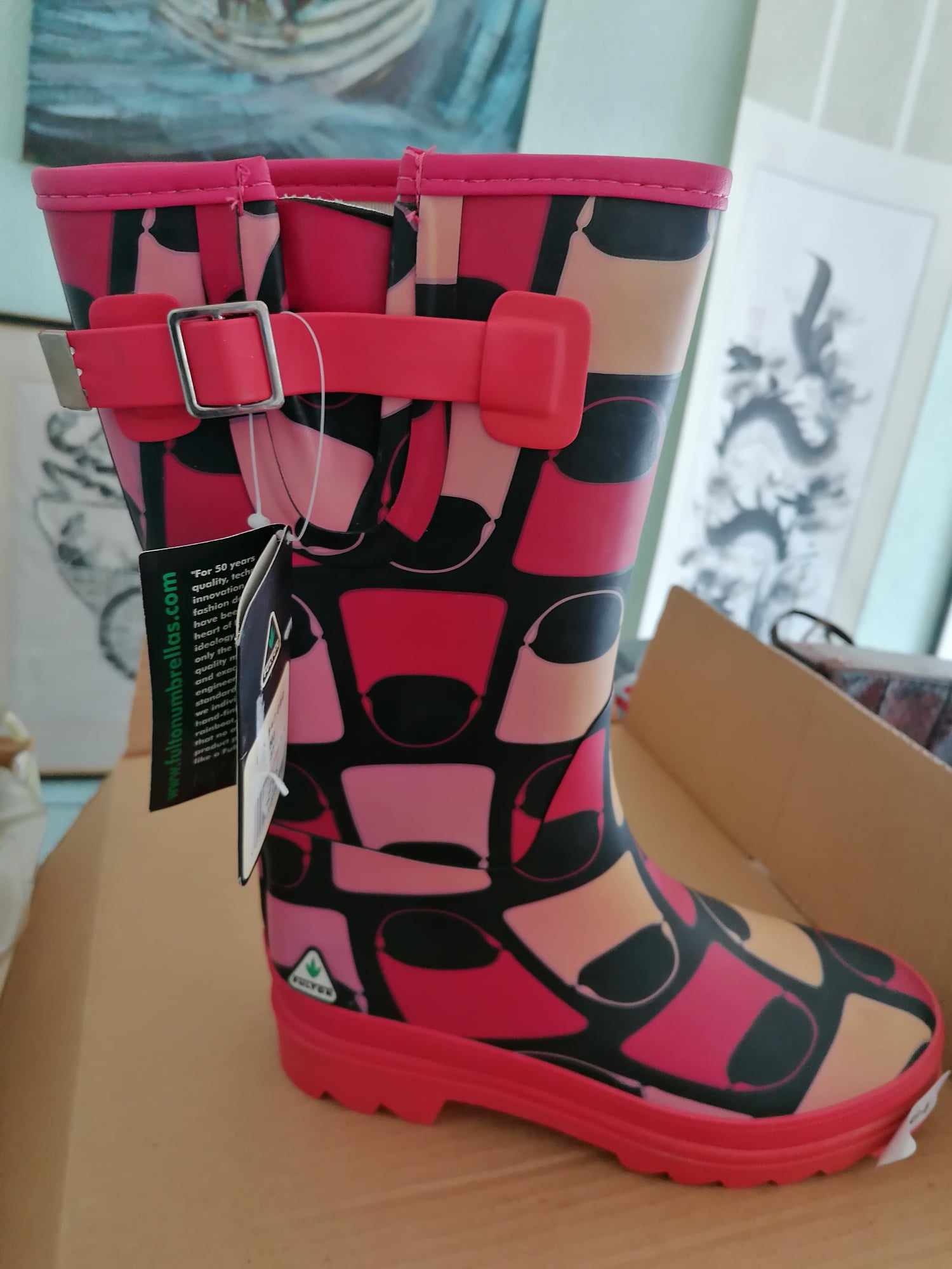 fulton hand crafted Ladies rain boot welly Wellington Euro size 37 UK size 6.5