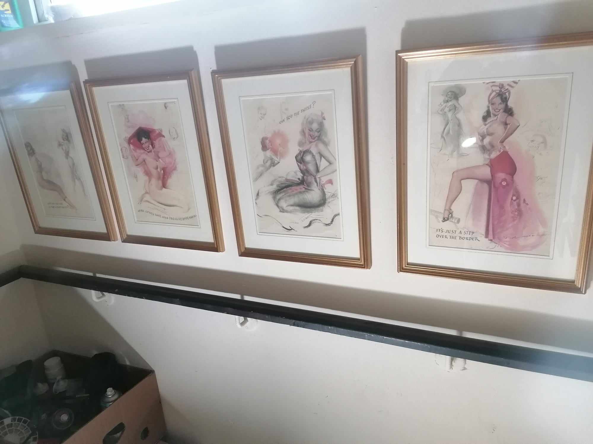 vintage prints by Mac Thorson set of 4 believed to be taken out of his calender
