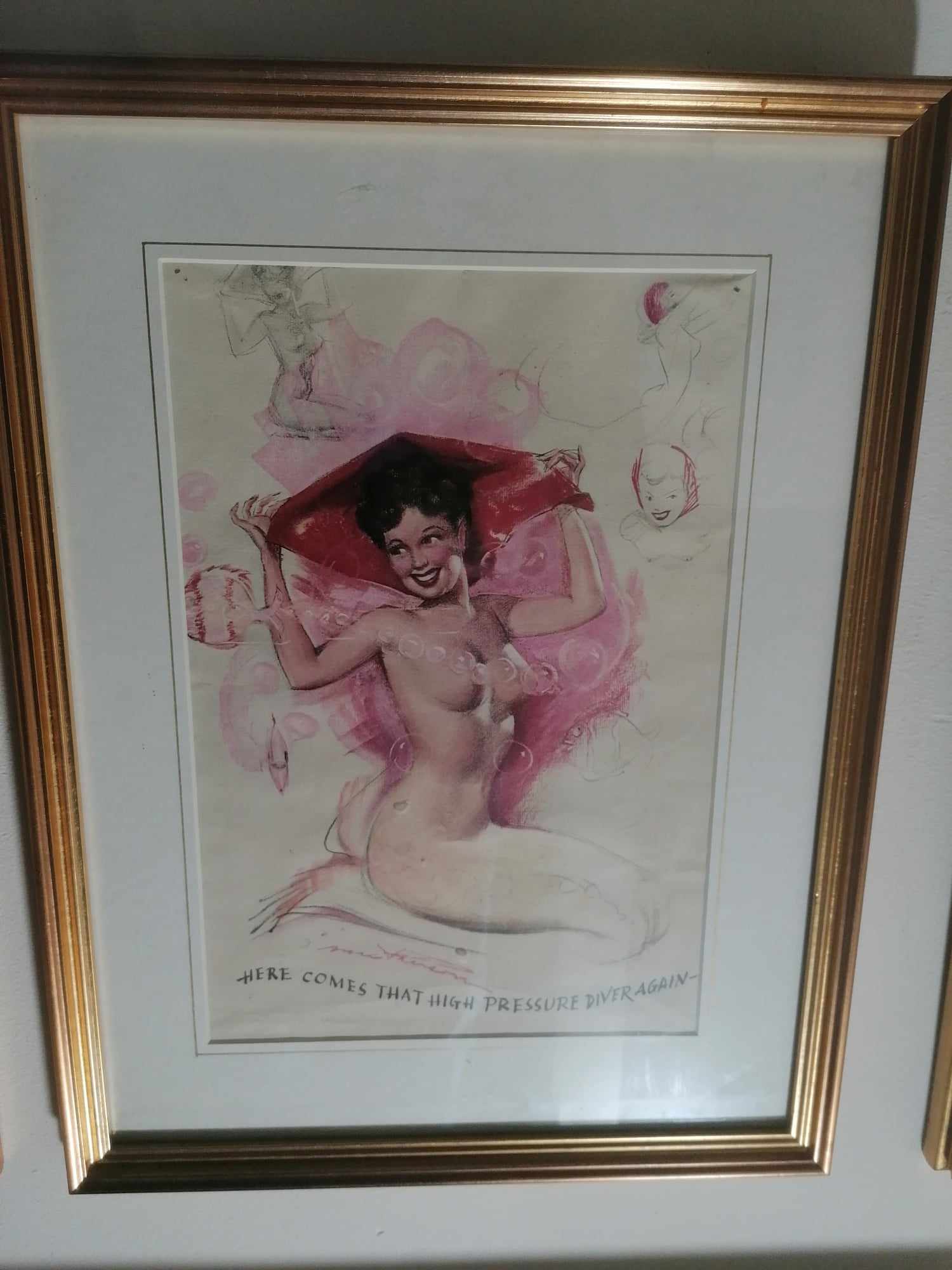 vintage prints by Mac Thorson set of 4 believed to be taken out of his calender