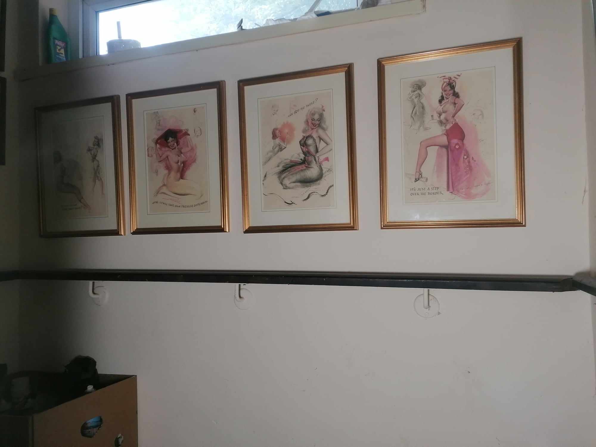 vintage prints by Mac Thorson set of 4 believed to be taken out of his calender