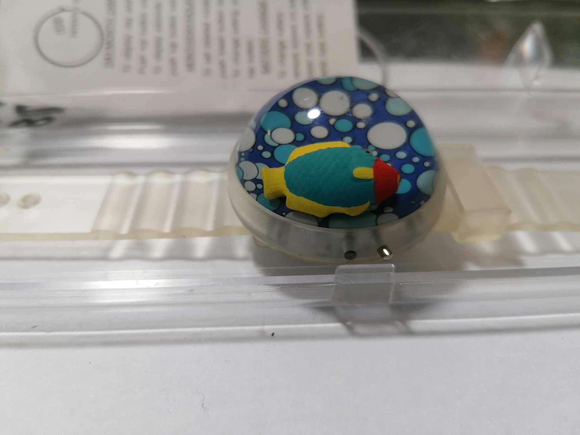 1990s Bubble Watch brand retro digital watch with floating fish and original box