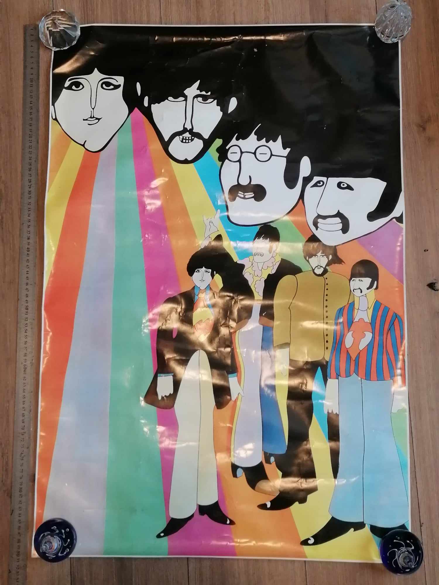 Beatles poster Yellow Submarine from 1980s 
