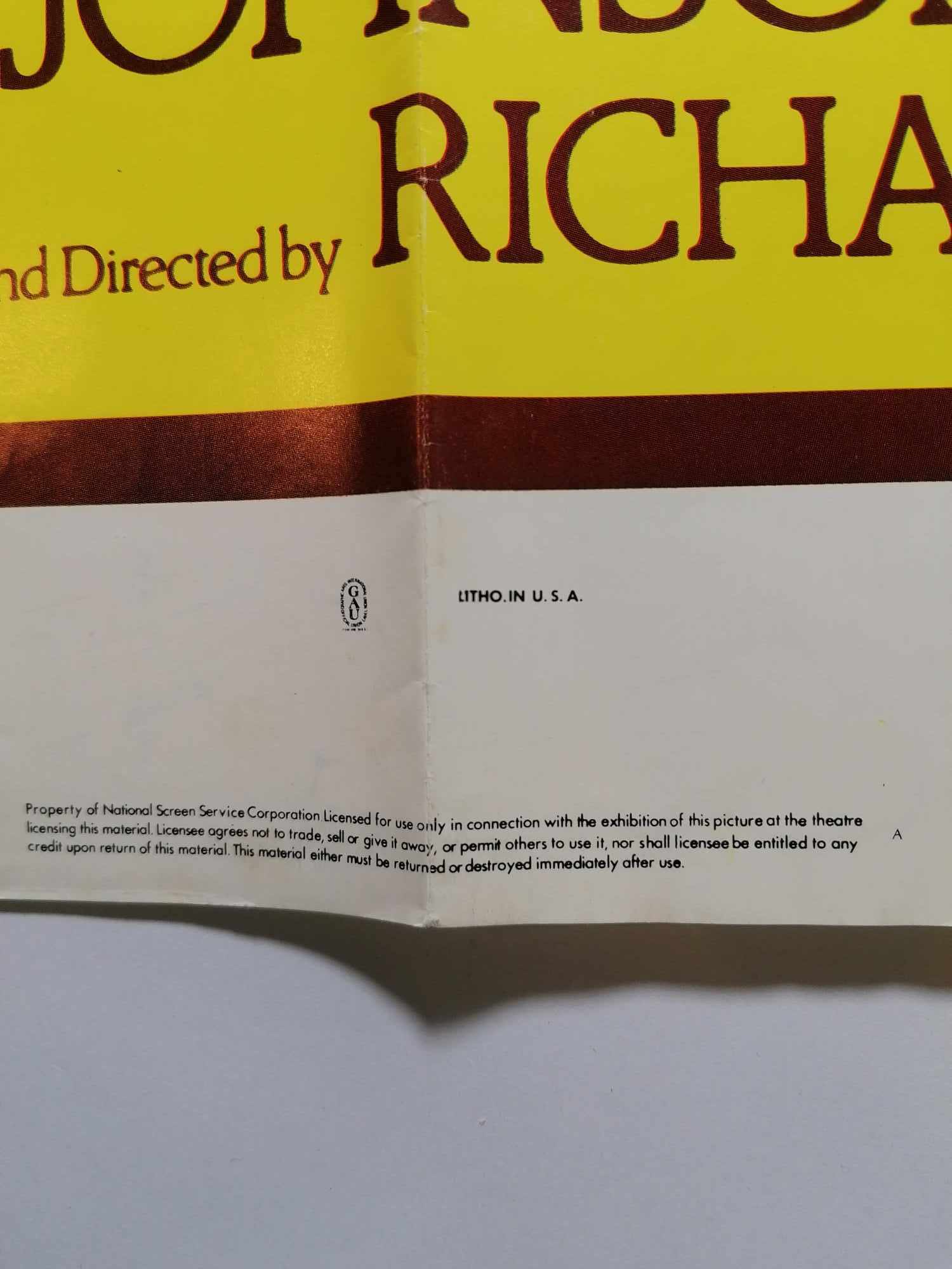 1975 Genuine one sheet poster Bite the Bullet Gene Hackman 69x102cm