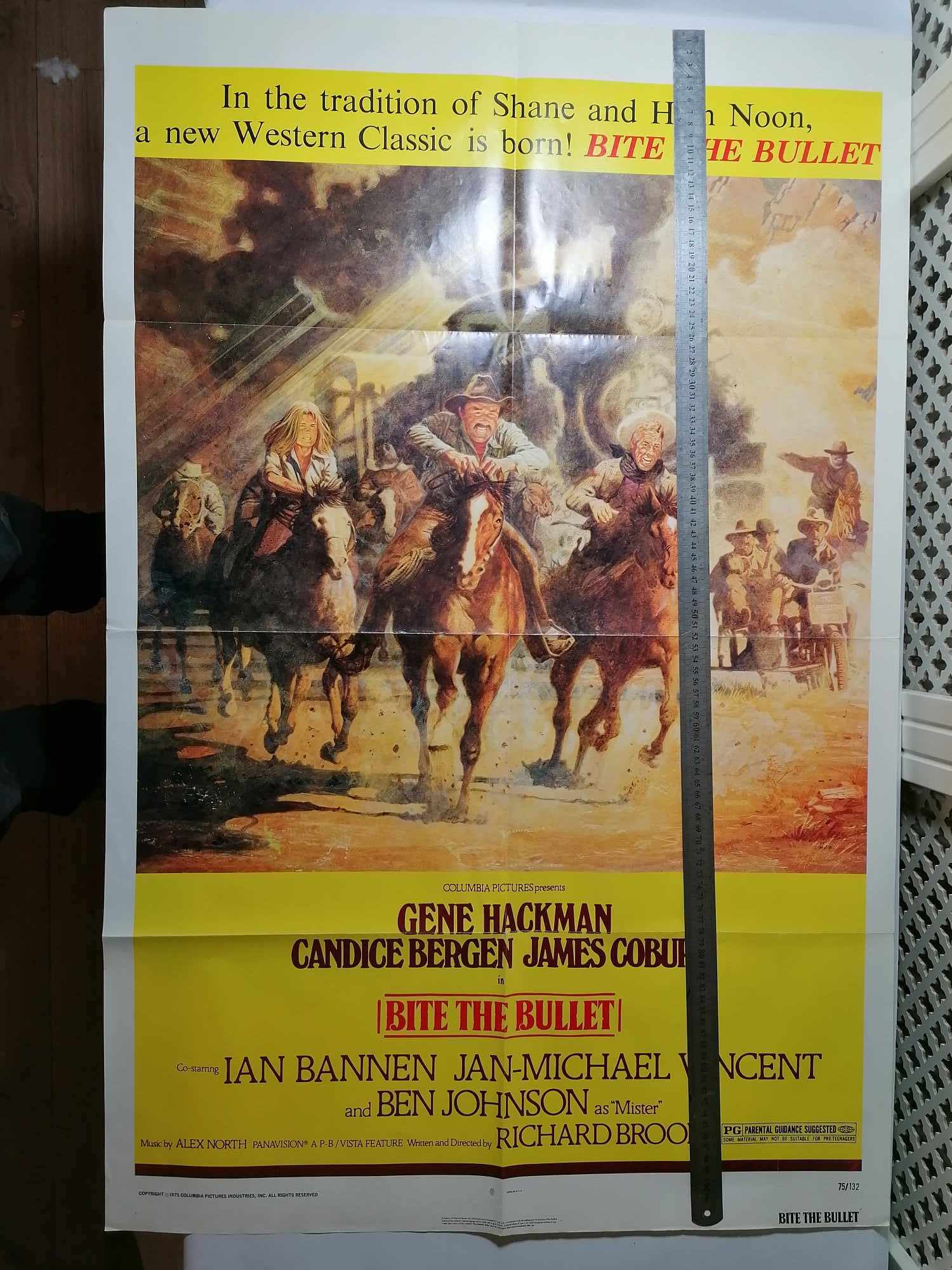 1975 Genuine one sheet poster Bite the Bullet Gene Hackman 69x102cm