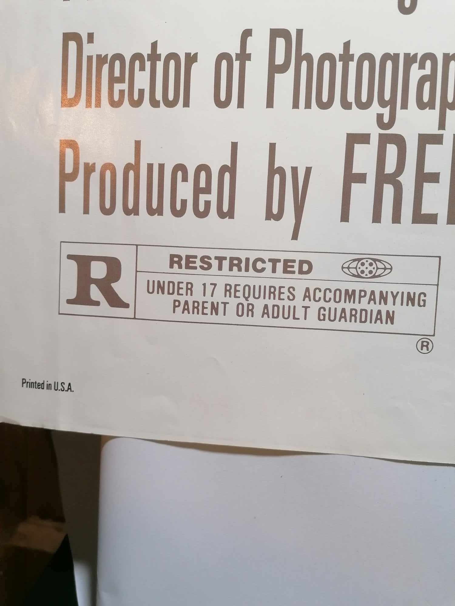 1988 Genuine one sheet Cinema poster Mississippi Burning Gene Hackman Wilem Dafoe 40 x 30"