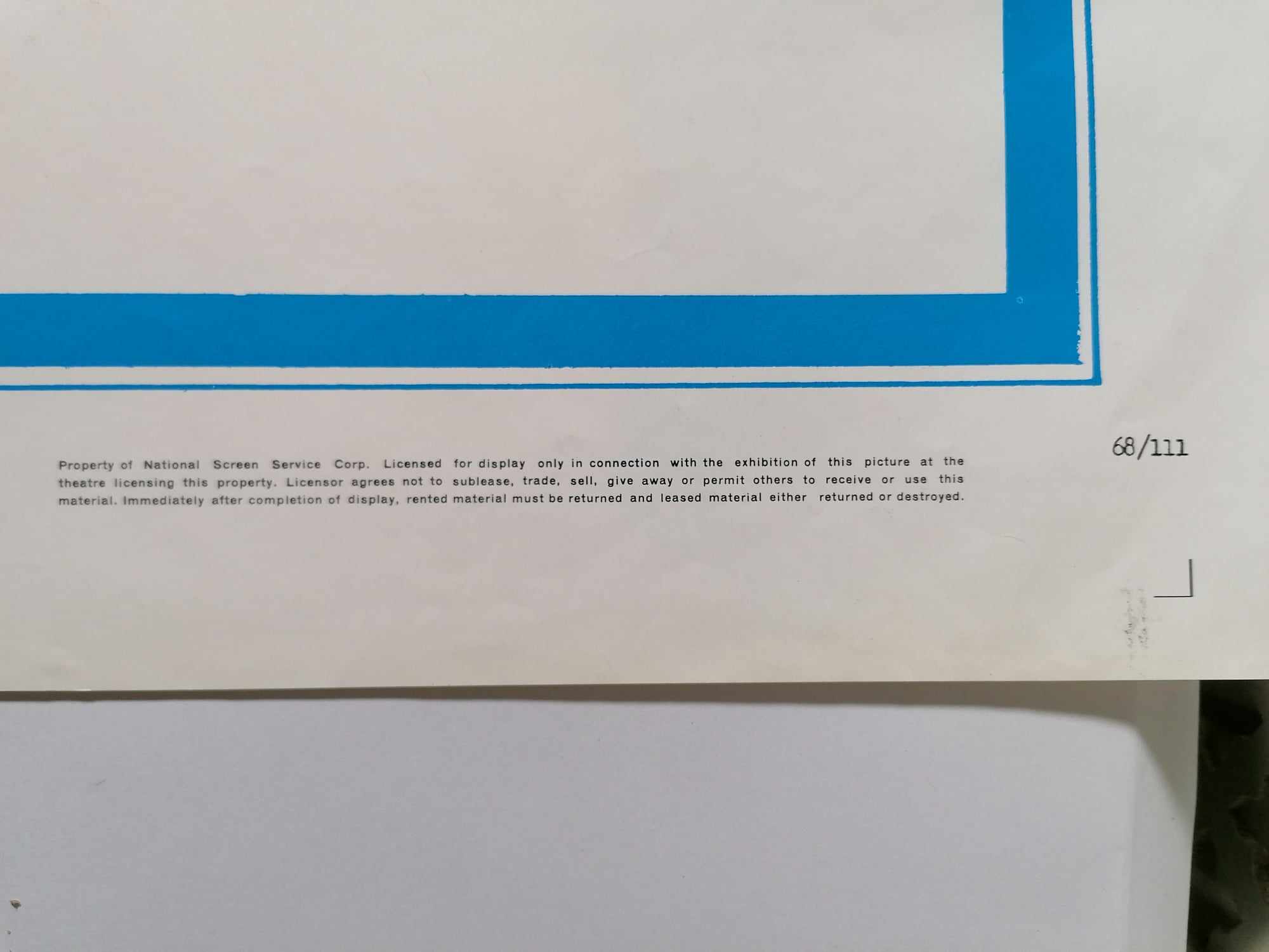 1968 Genuine One Sheet 40 x 30" Cinema Poster Scalp Hunter Burt Lancaster 