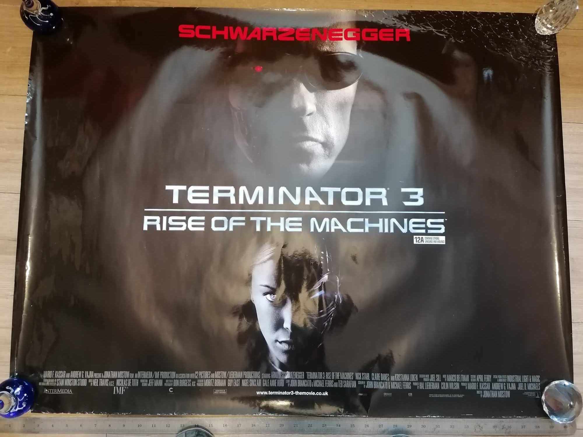 2003 Genuine One Sheet 40 x 30" Cinema Poster Terminator 3 rise of the machines