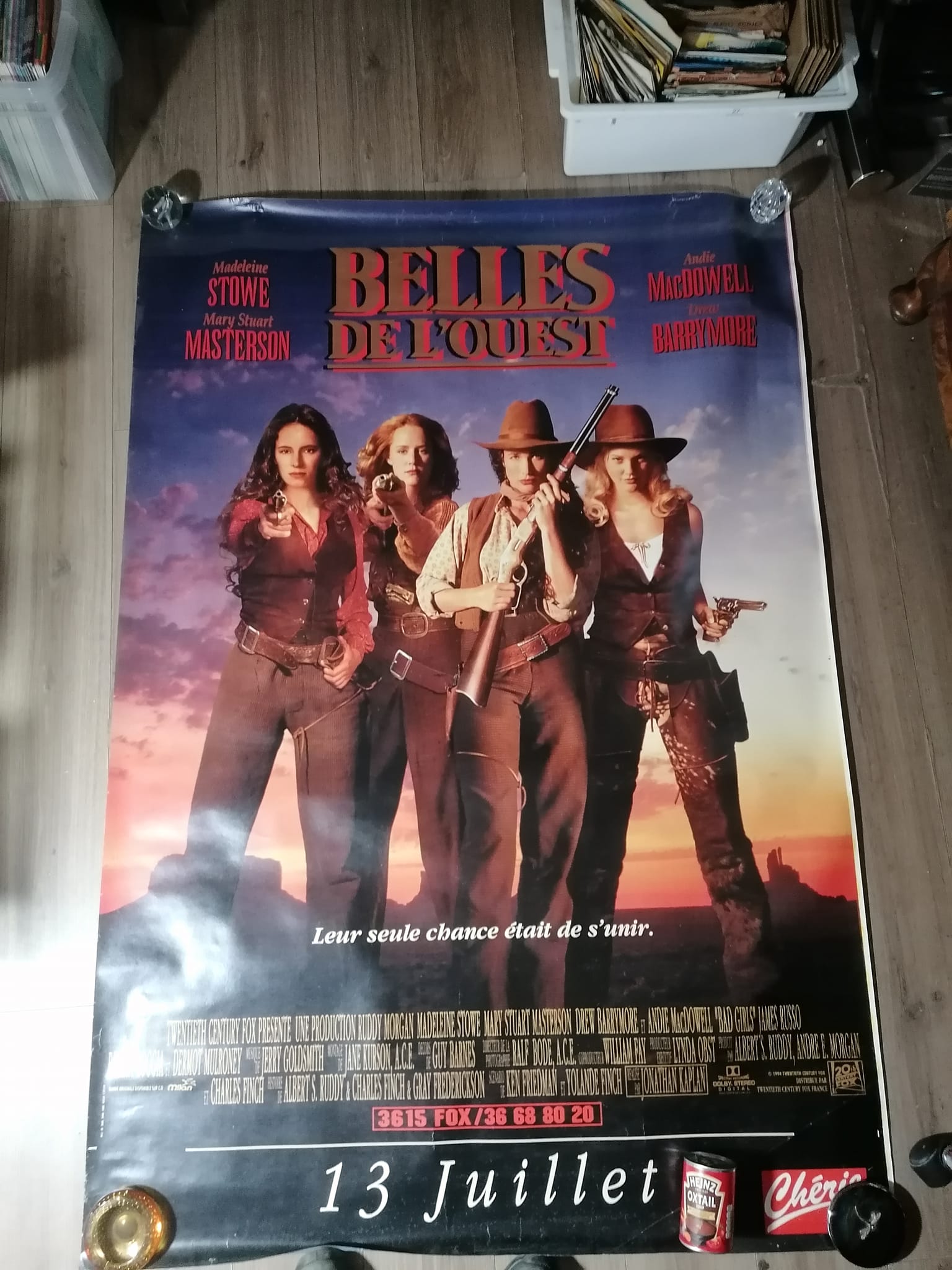 Massive French Lightbox Poster 120 x 175cm av. BEAUTIES OF THE WEST (1994) BAD GIRLS MADELEINE STOWE, ANDIE MacDOWELL