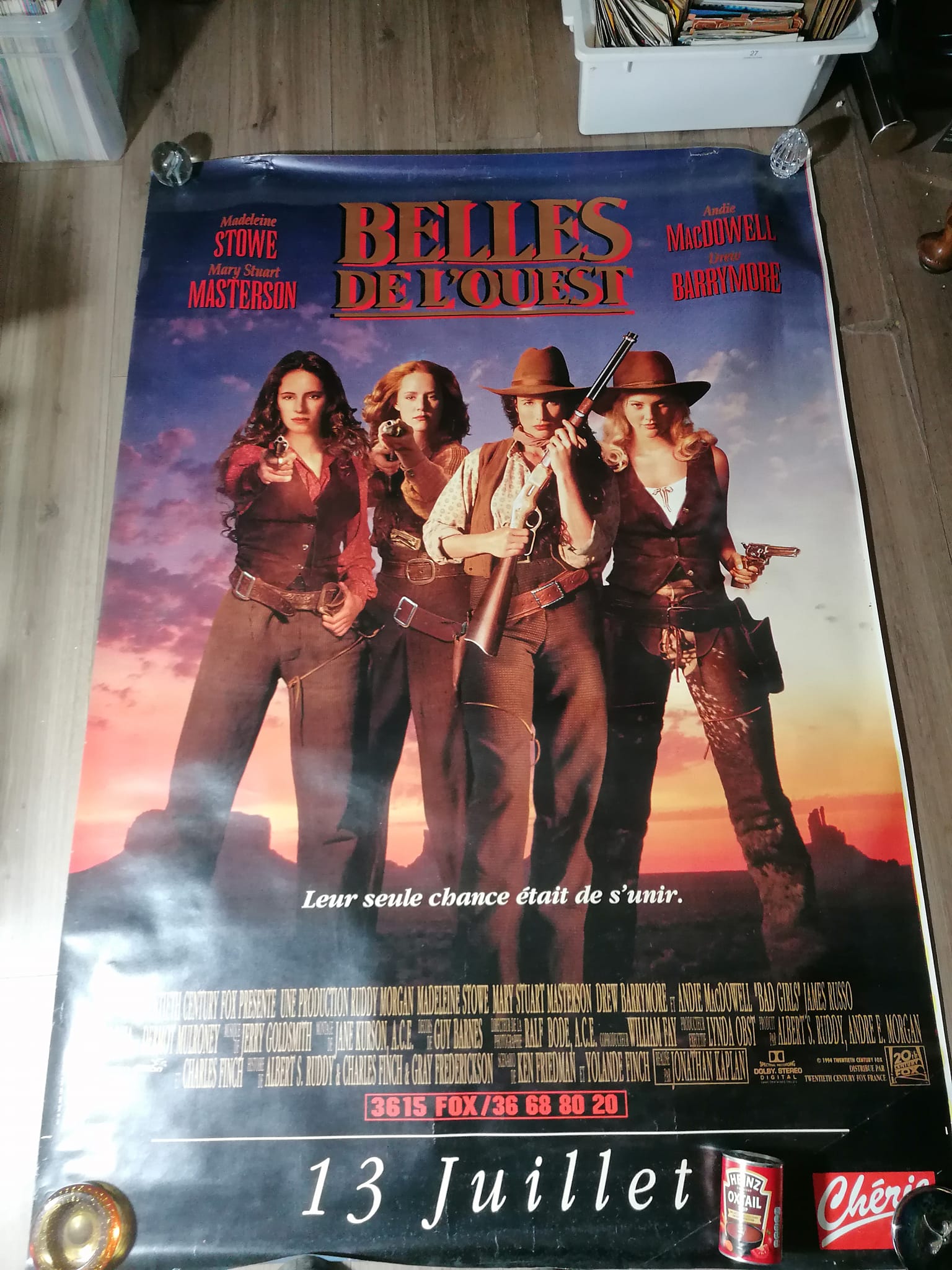 Massive French Lightbox Poster 120 x 175cm av. BEAUTIES OF THE WEST (1994)  BAD GIRLS MADELEINE STOWE, ANDIE MacDOWELL