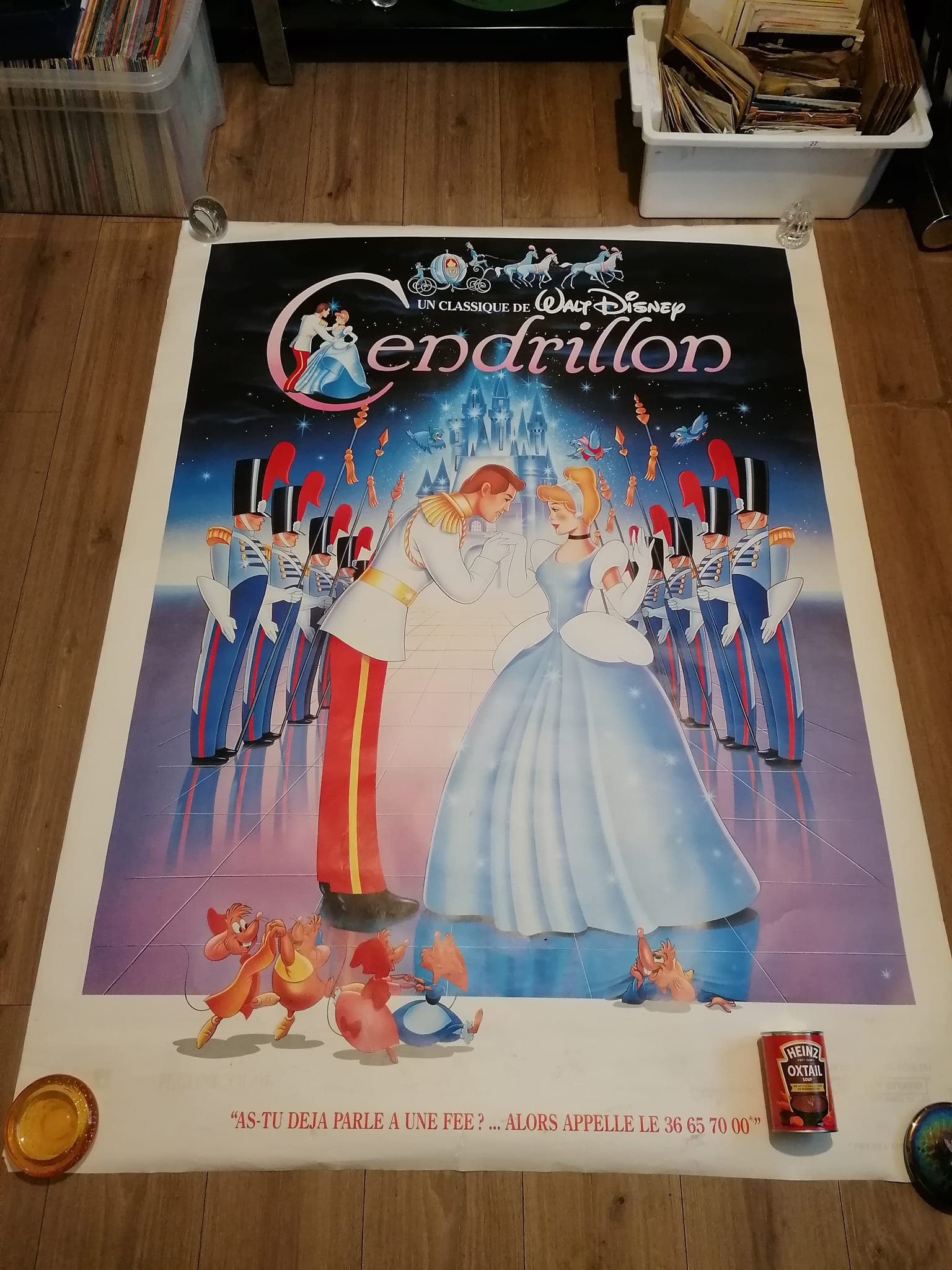 1991 Genuine Massive French Lightbox Poster 120 x 175cm av. Cinderella