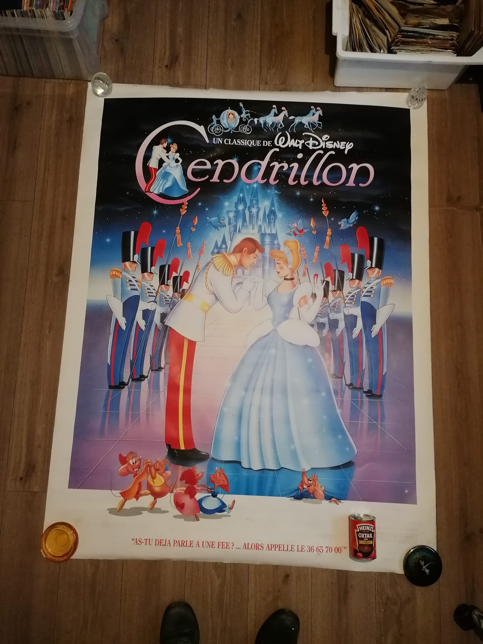 1991 Genuine Massive French Lightbox Poster 120 x 175cm av. Cinderella