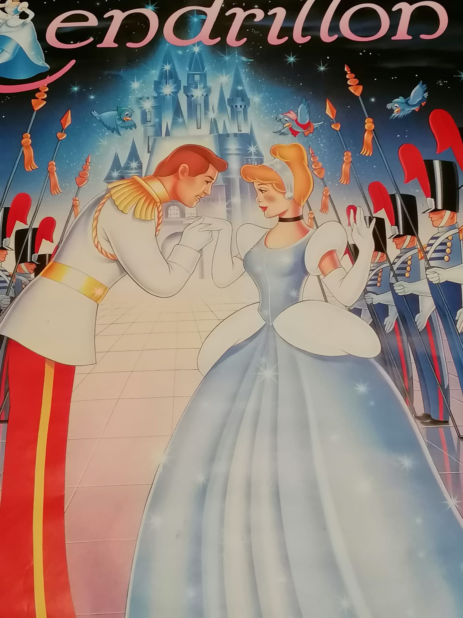 1991 Genuine Massive French Lightbox Poster 120 x 175cm av. Cinderella