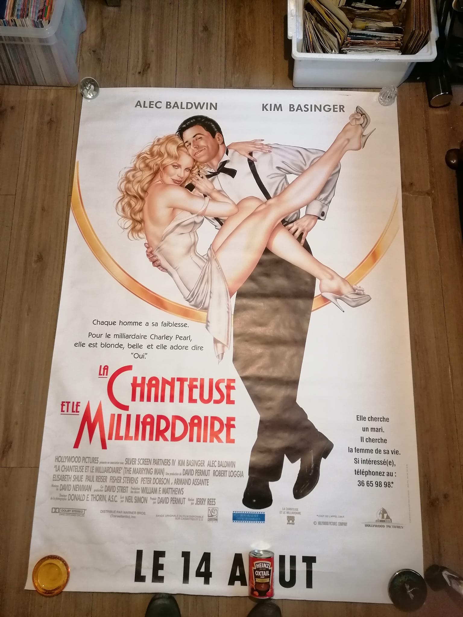 1980 Genuine Massive French Lightbox Poster The Singer And The Billionaire Marrying Man Kim Basinger 120x160cm