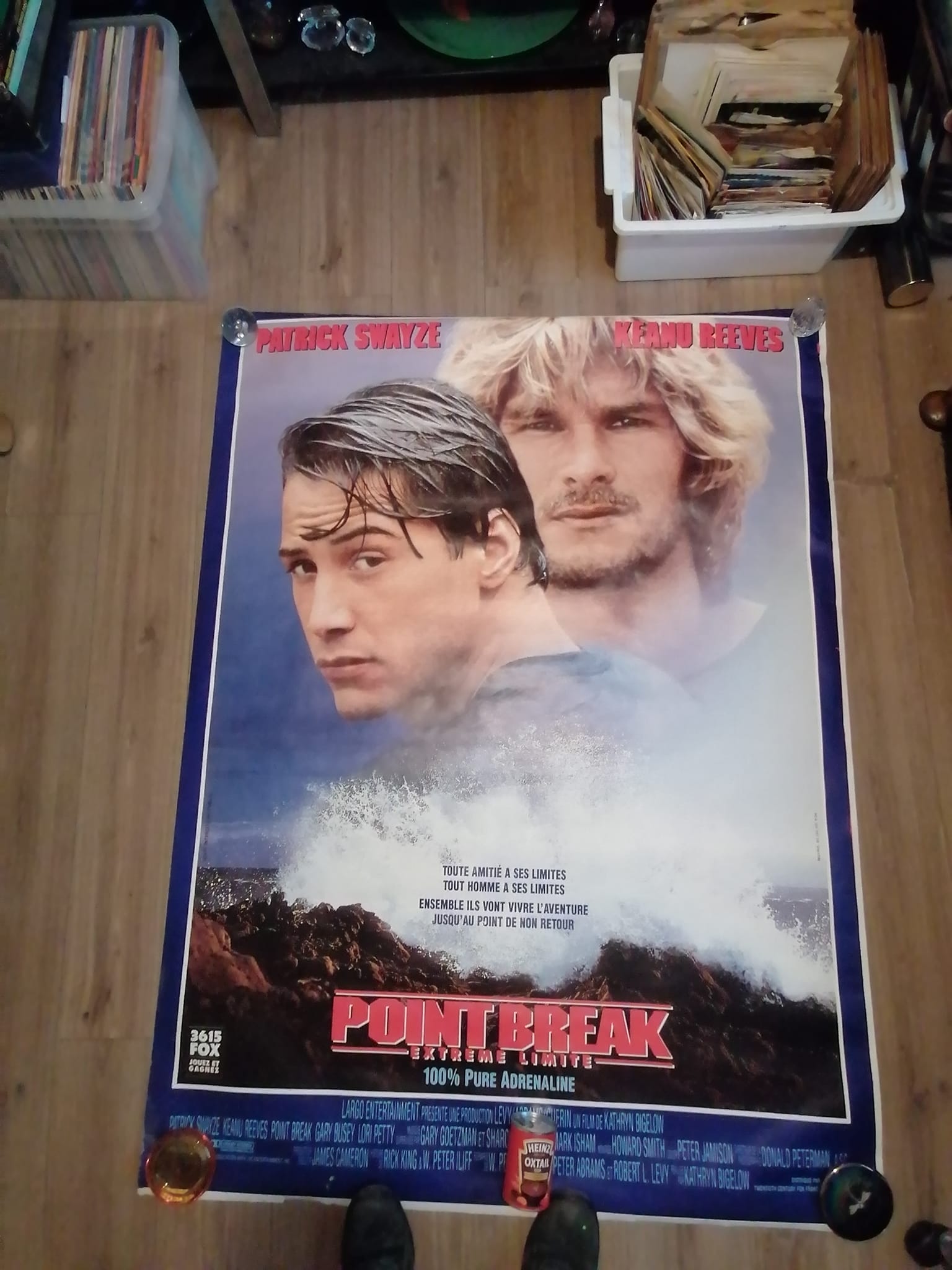 1991 Genuine Massive French Lightbox Poster 120 x 160cm Point Blank  Patrick Swayze, Keanu Reeves