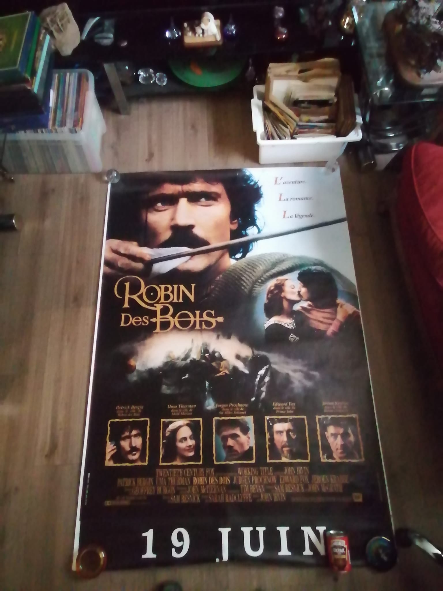 1991 Genuine Massive French Lightbox Poster 120 x 160cm Robin De Bois (Robin hood prince of thieves) Patrick Bergin, Uma Thurman