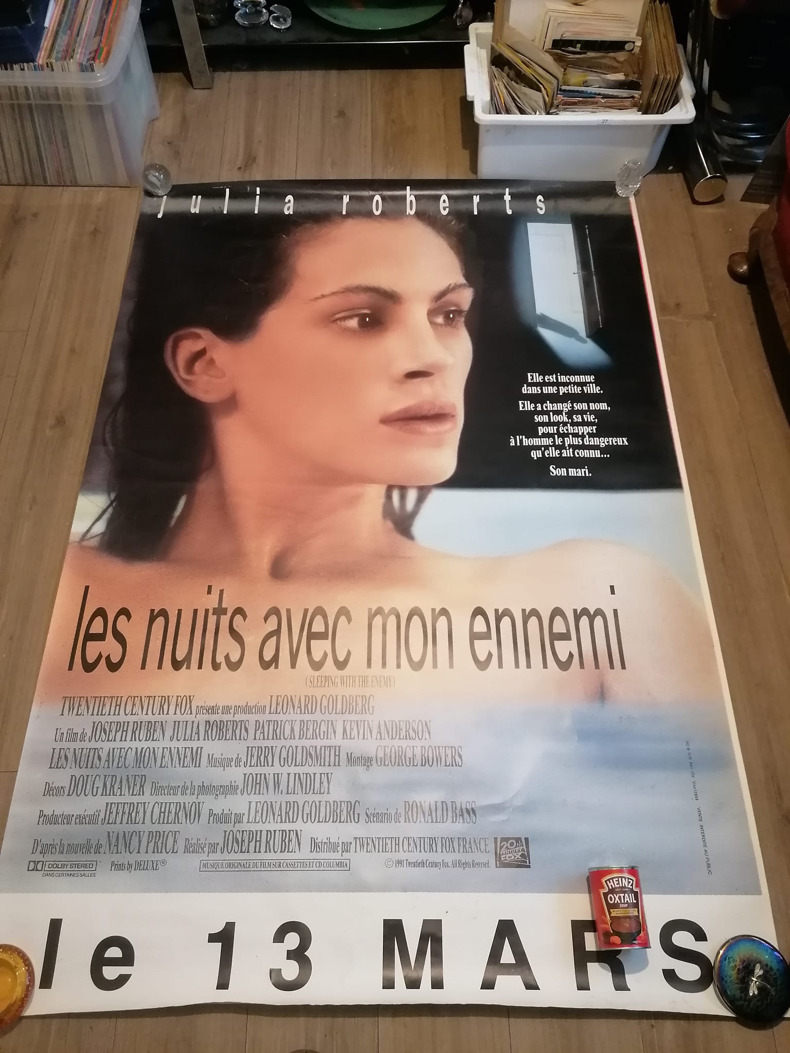 1991 Genuine Massive French Lightbox Poster 120 x 160cm Sleeping with the Enemy Julia Roberts