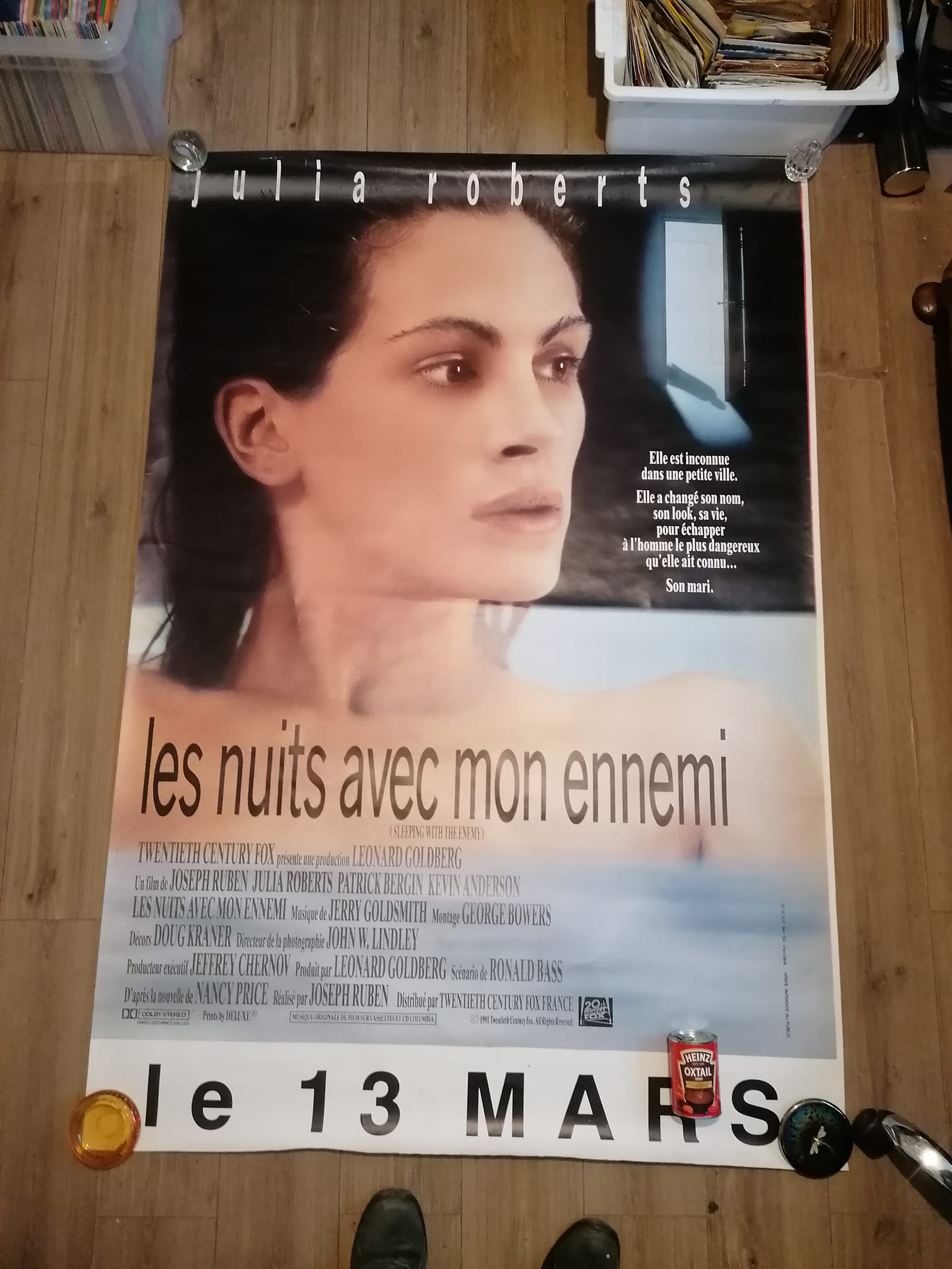1991 Genuine Massive French Lightbox Poster 120 x 160cm Sleeping with the Enemy Julia Roberts