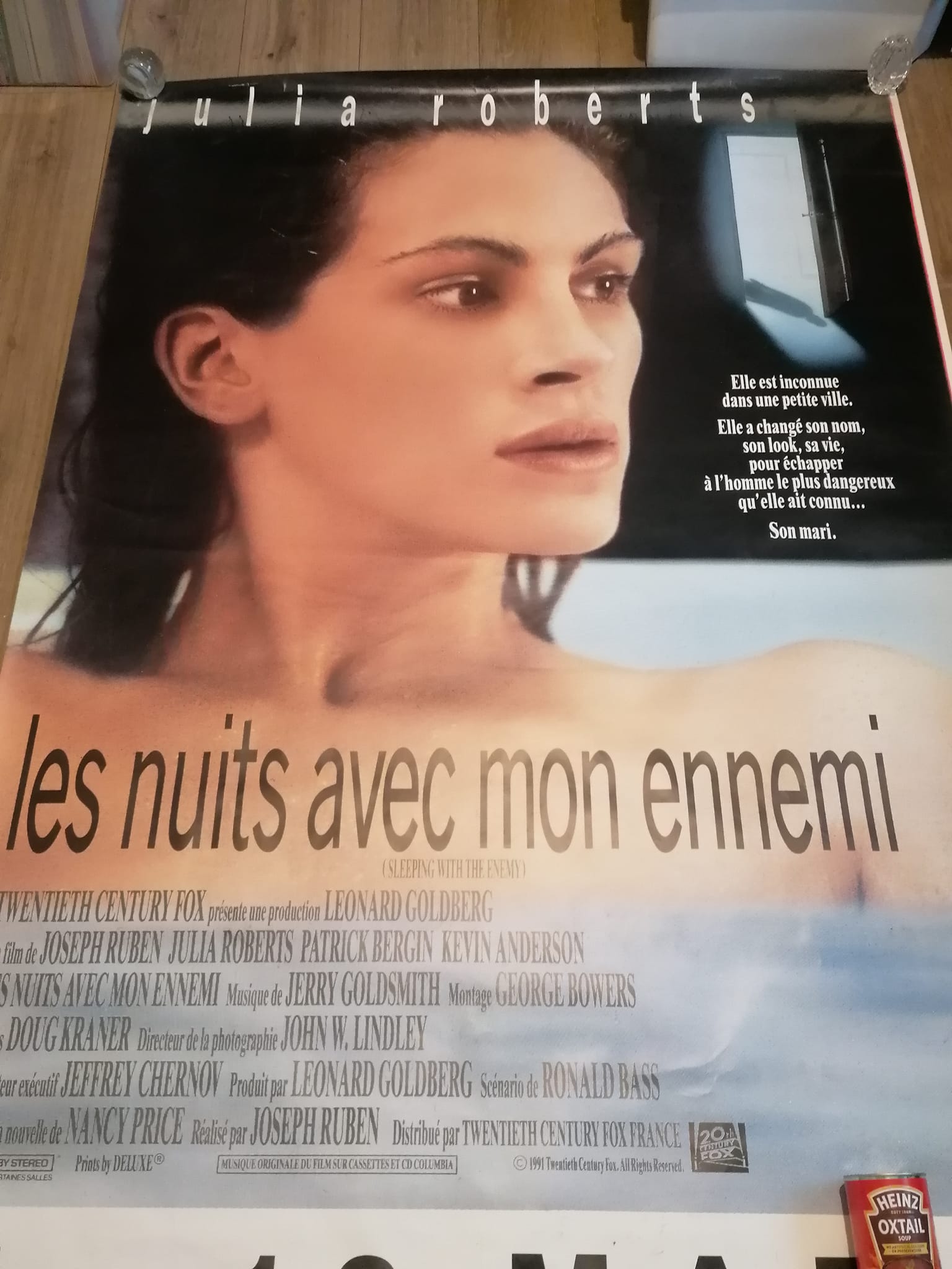 1991 Genuine Massive French Lightbox Poster 120 x 160cm Sleeping with the Enemy Julia Roberts