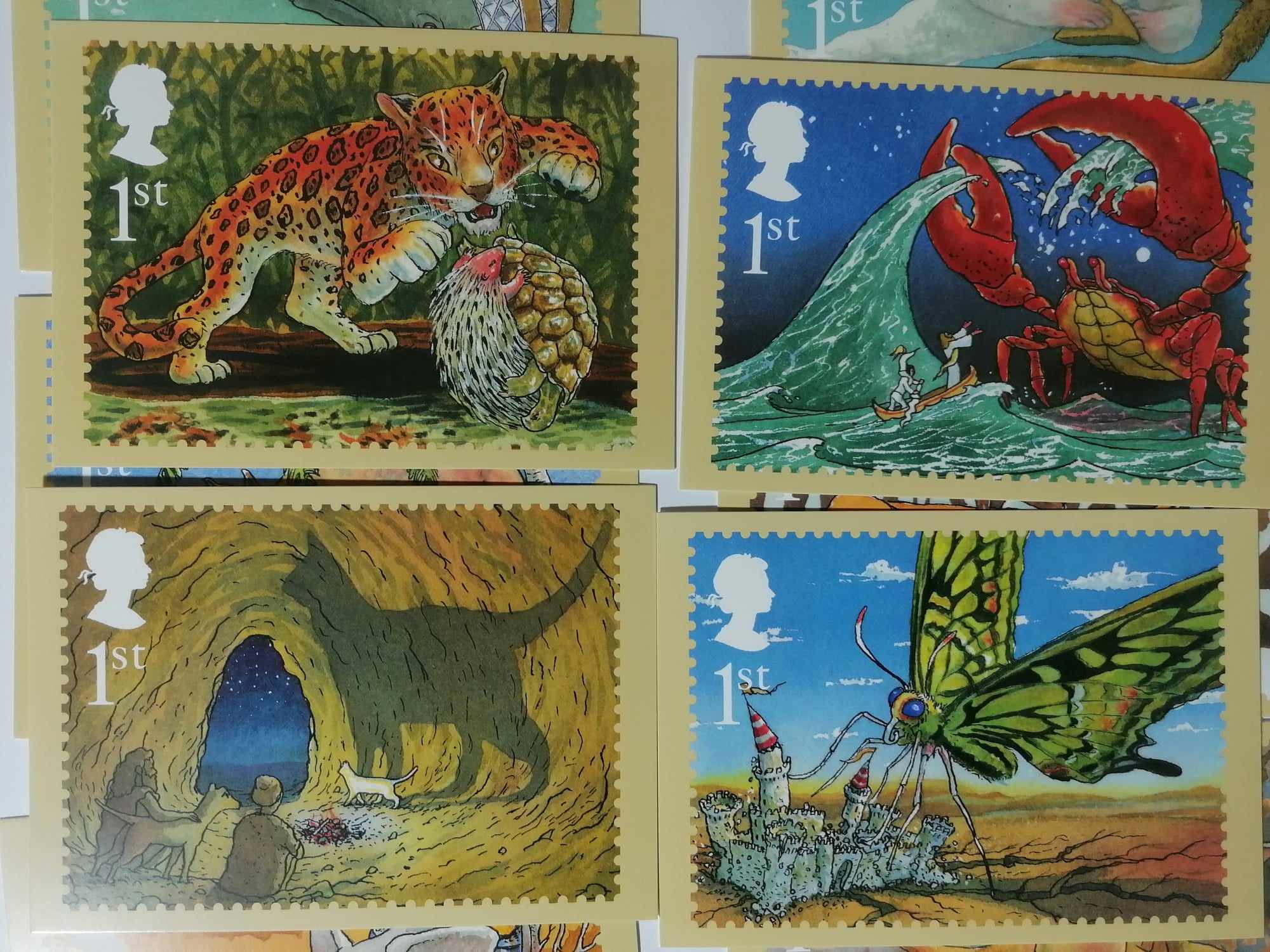 Set of 10 PHQ237 Royal Mail Stamp Postcards Rudyard Kipling Just So stories 2002 