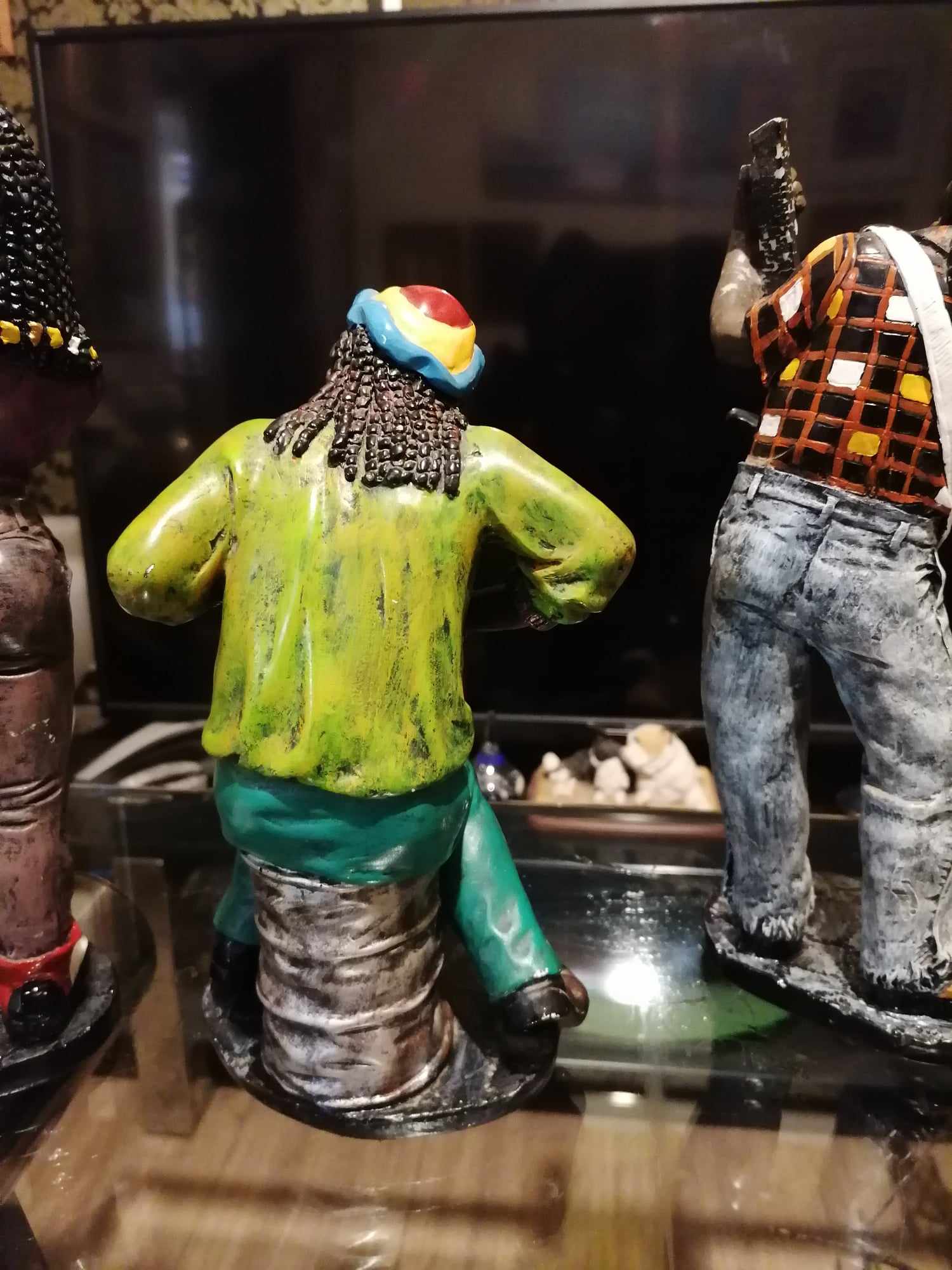 Large 1970s vintage resin Rasta band 5 Pieces all stand around 30cm 12" high