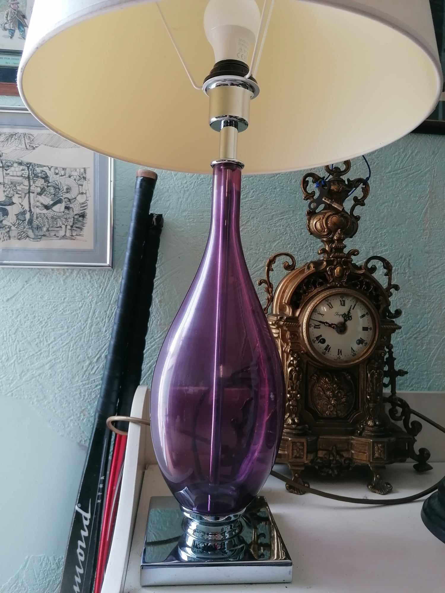 30" x 16" Art Glass Sculpture CHELSOM Table Lamp GA/70/DA