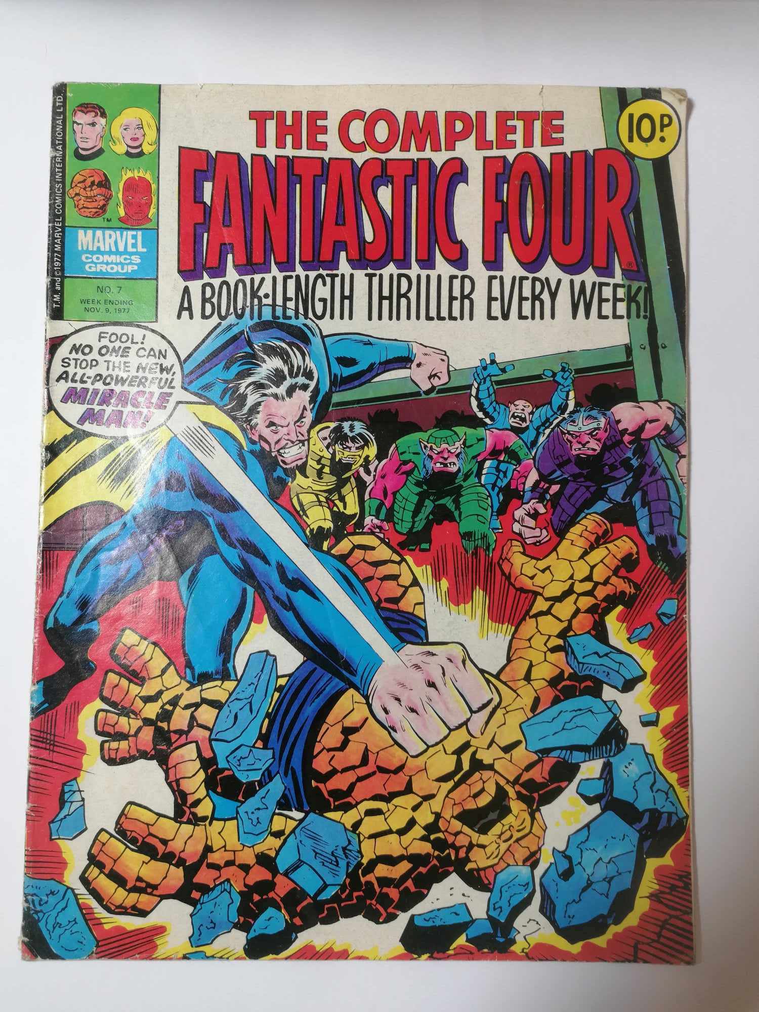 COMPLETE FANTASTIC FOUR (UK MAG) #7 1977 Bronze age some curls and creasing