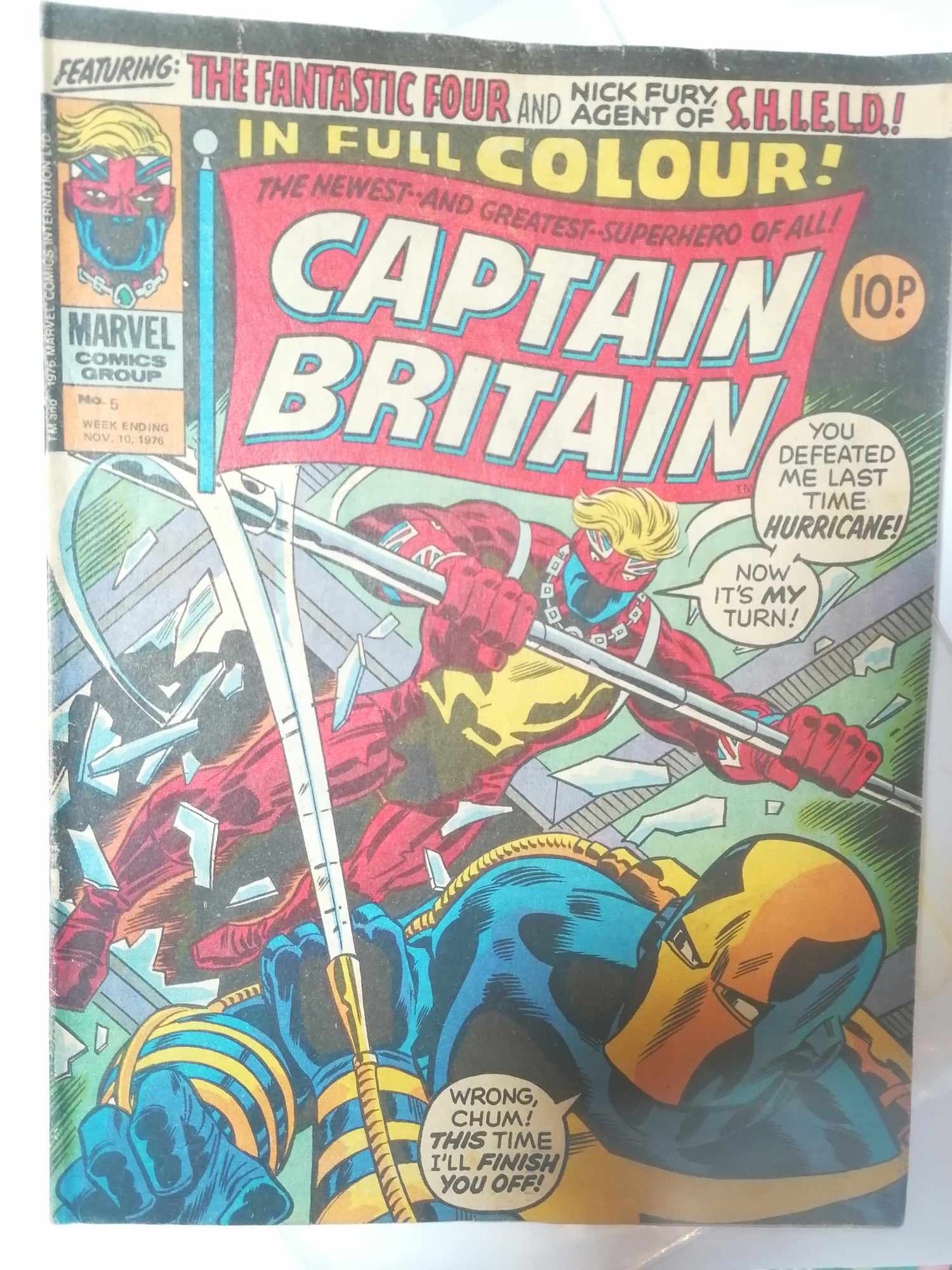 MARVEL CAPTAIN BRITAIN VOL 1 #5 1976 Bronze age 