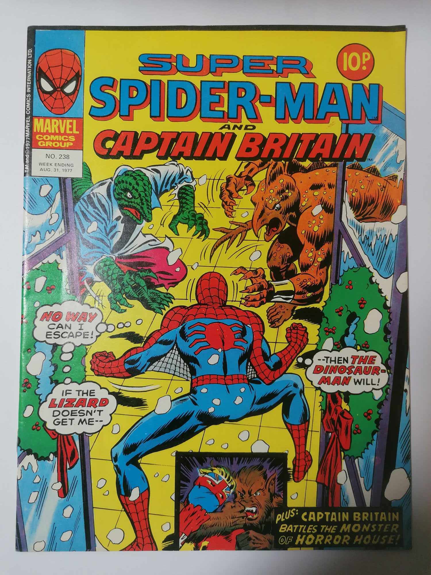 MARVEL SUPER SPIDER-MAN & CAPTAIN BRITAIN VOL  #238 1977 BRONZE AGE