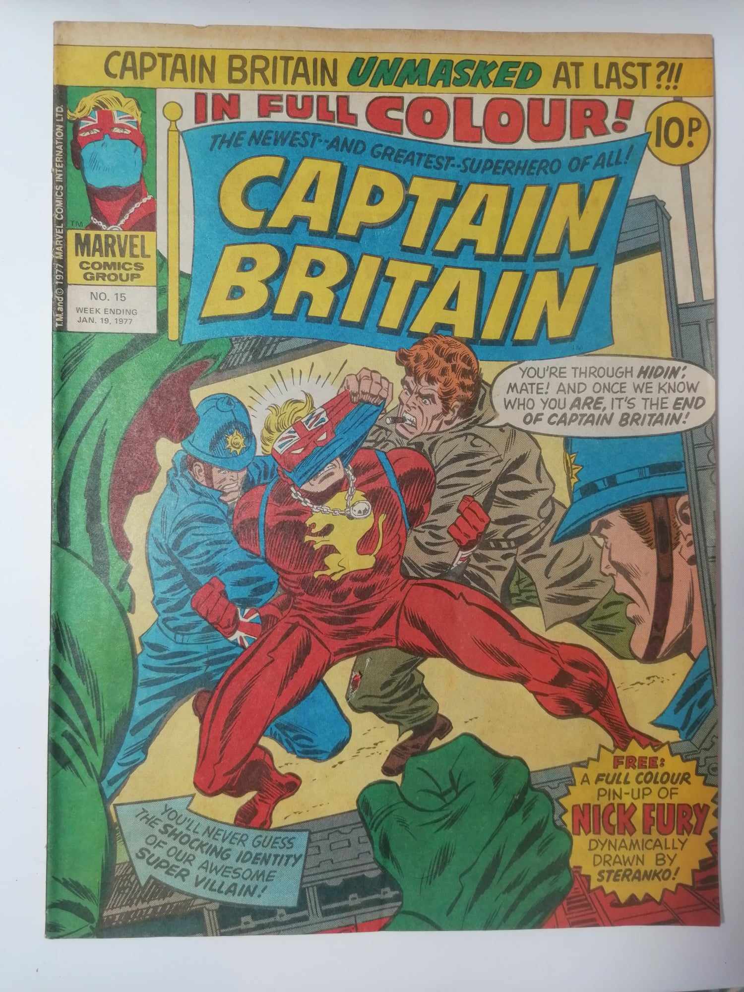 MARVEL CAPTAIN BRITAIN #15 VOL 1 1976 BRONZE AGE