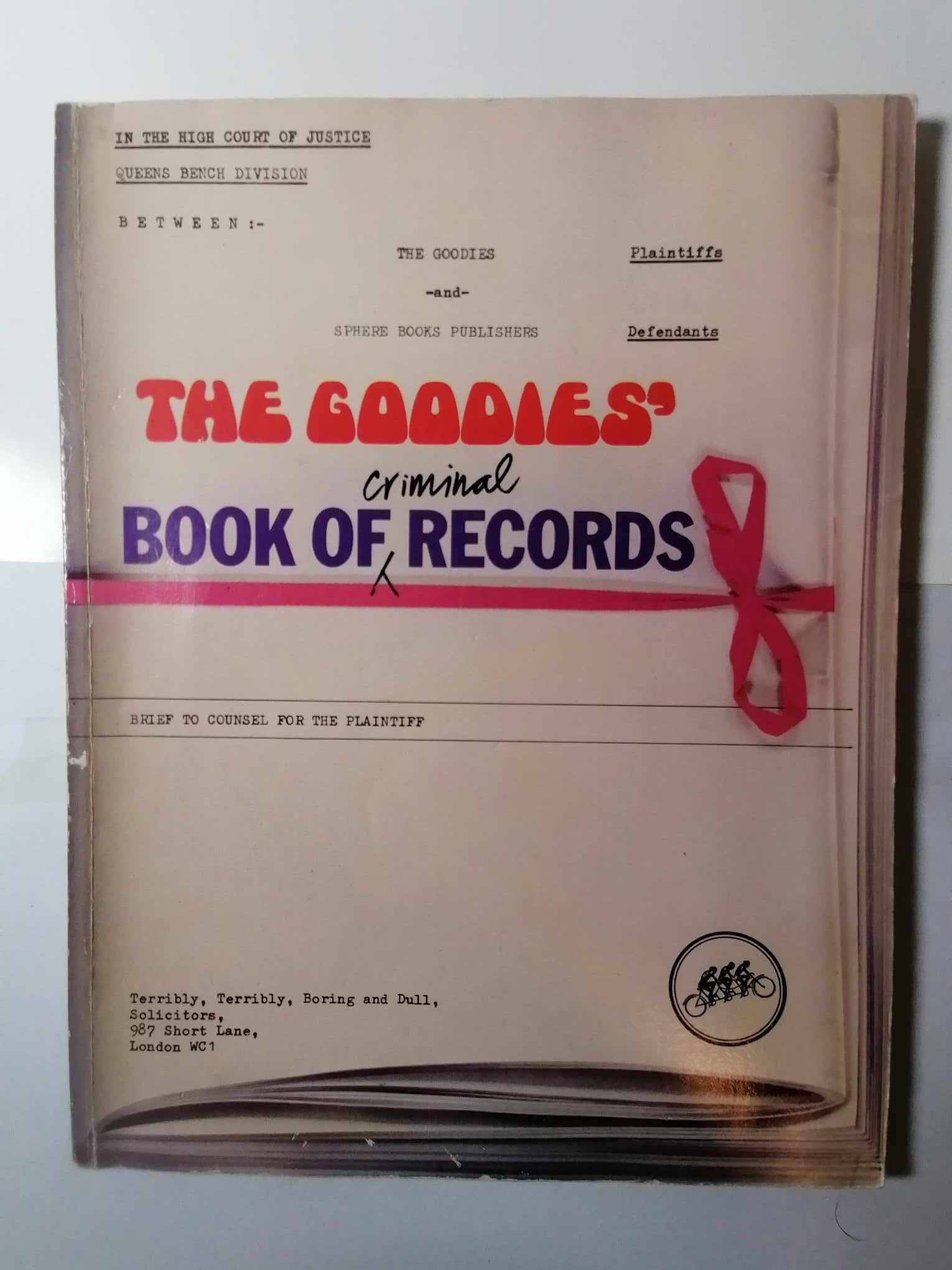 The Goodies Criminal book of Records 1975 1ST Edition in good condition and a great read. 