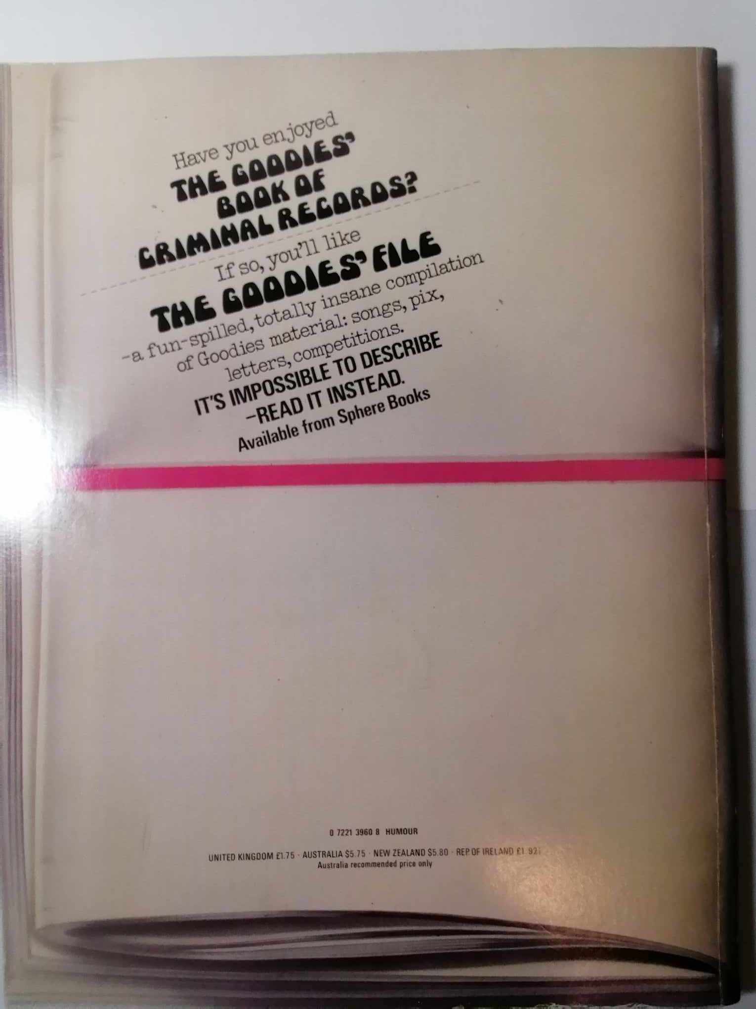 The Goodies Criminal book of Records 1975 1ST Edition in good condition and a great read. 