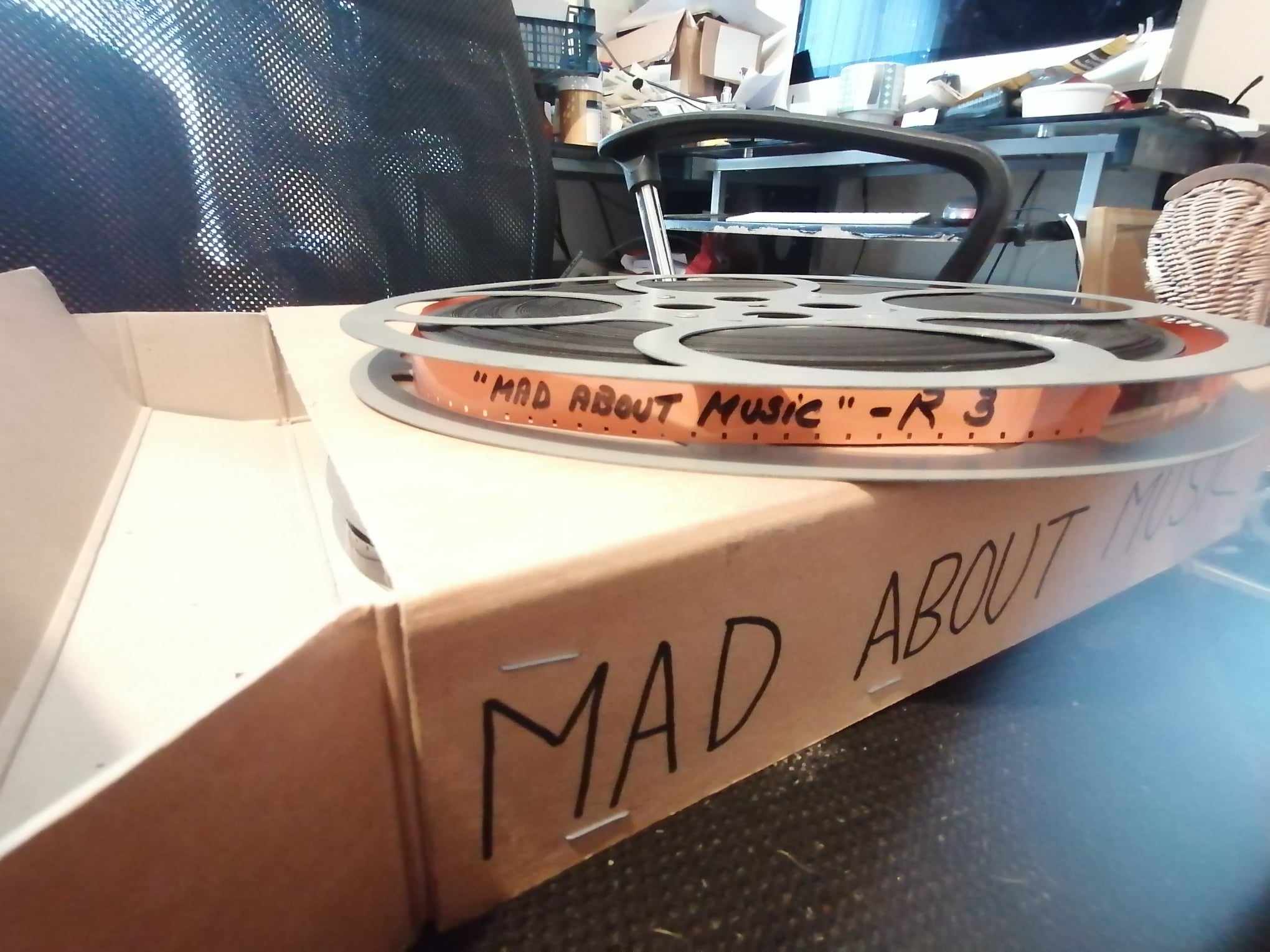 Very Rare 1938 16mm Film on 3 reels Mad about Music in Black & White Academy award Nominated