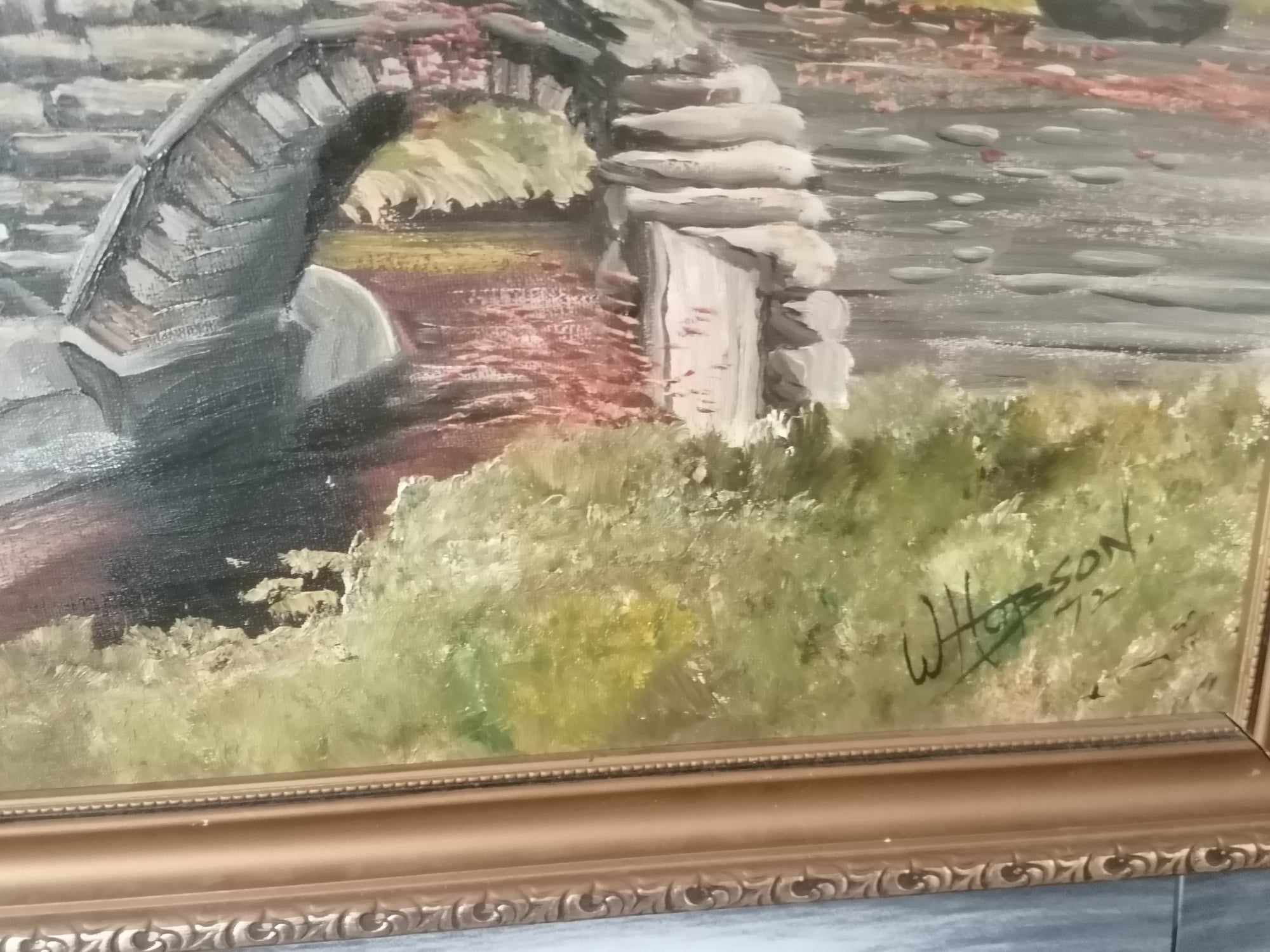 William Hobson (1969-To presnt day) 20th Century oil painting of Wycoller Bronte sisters connection