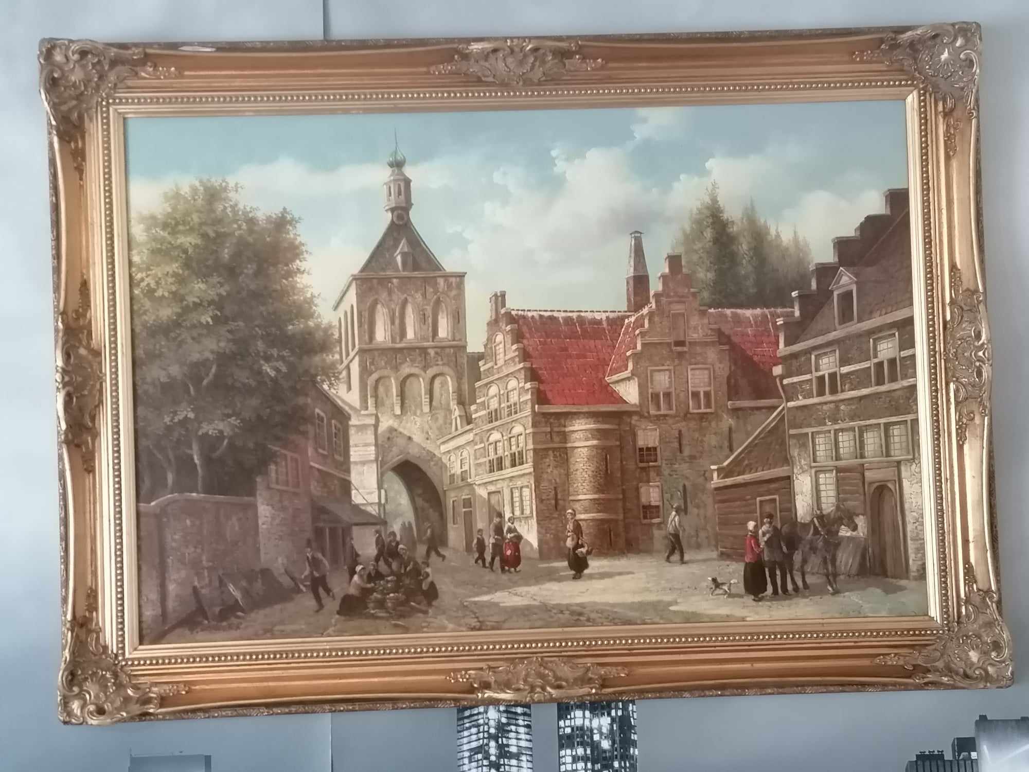 Dutch oil painting by G.SCHROTER (1928-1012) Dutch oil painting on Canvas 107 x 76 to frame edges