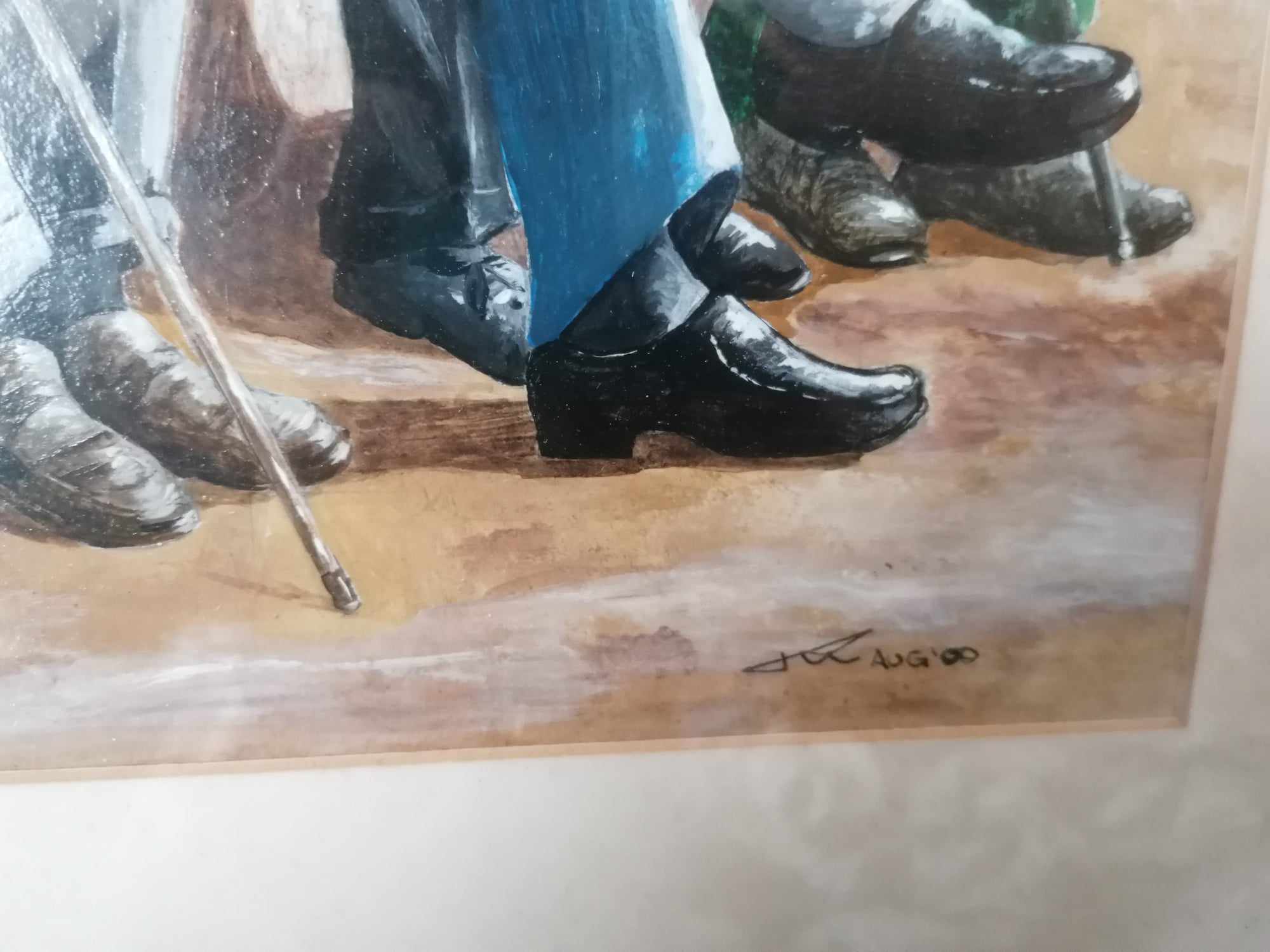 Acrylic on Board painting signed 2000 but signature hard to see. 