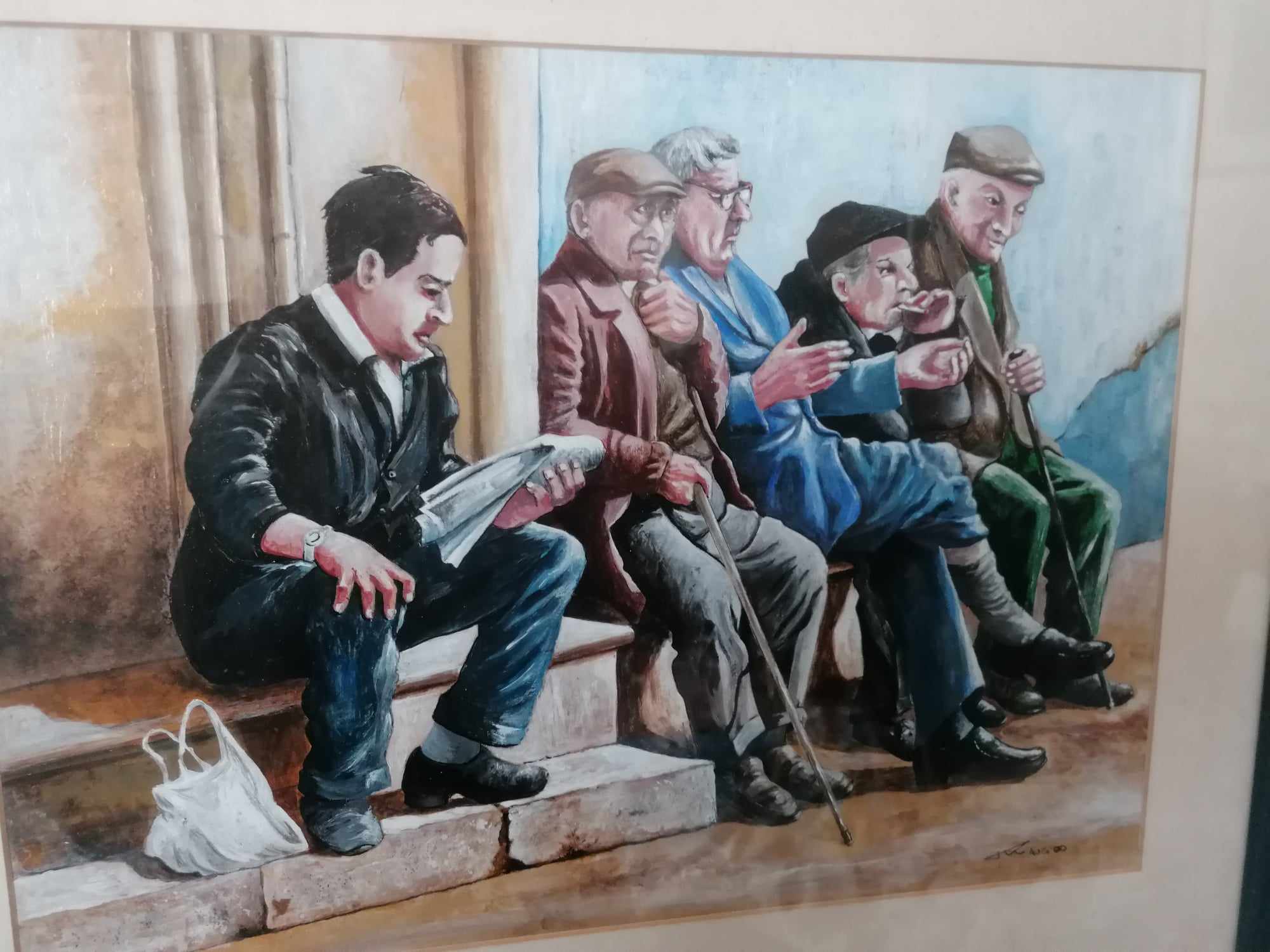 Acrylic on Board painting signed 2000 but signature hard to see. 