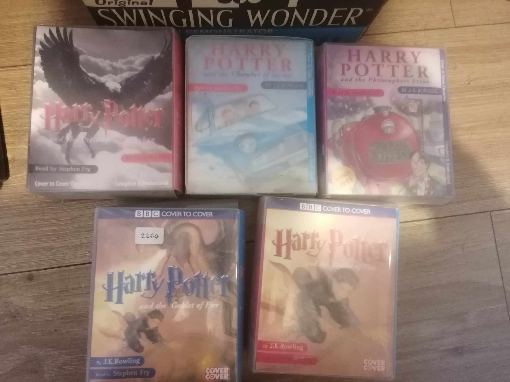 4 audio cassette books in 5 sleeves BBC cover to cover Harry Potter Stephen Fry