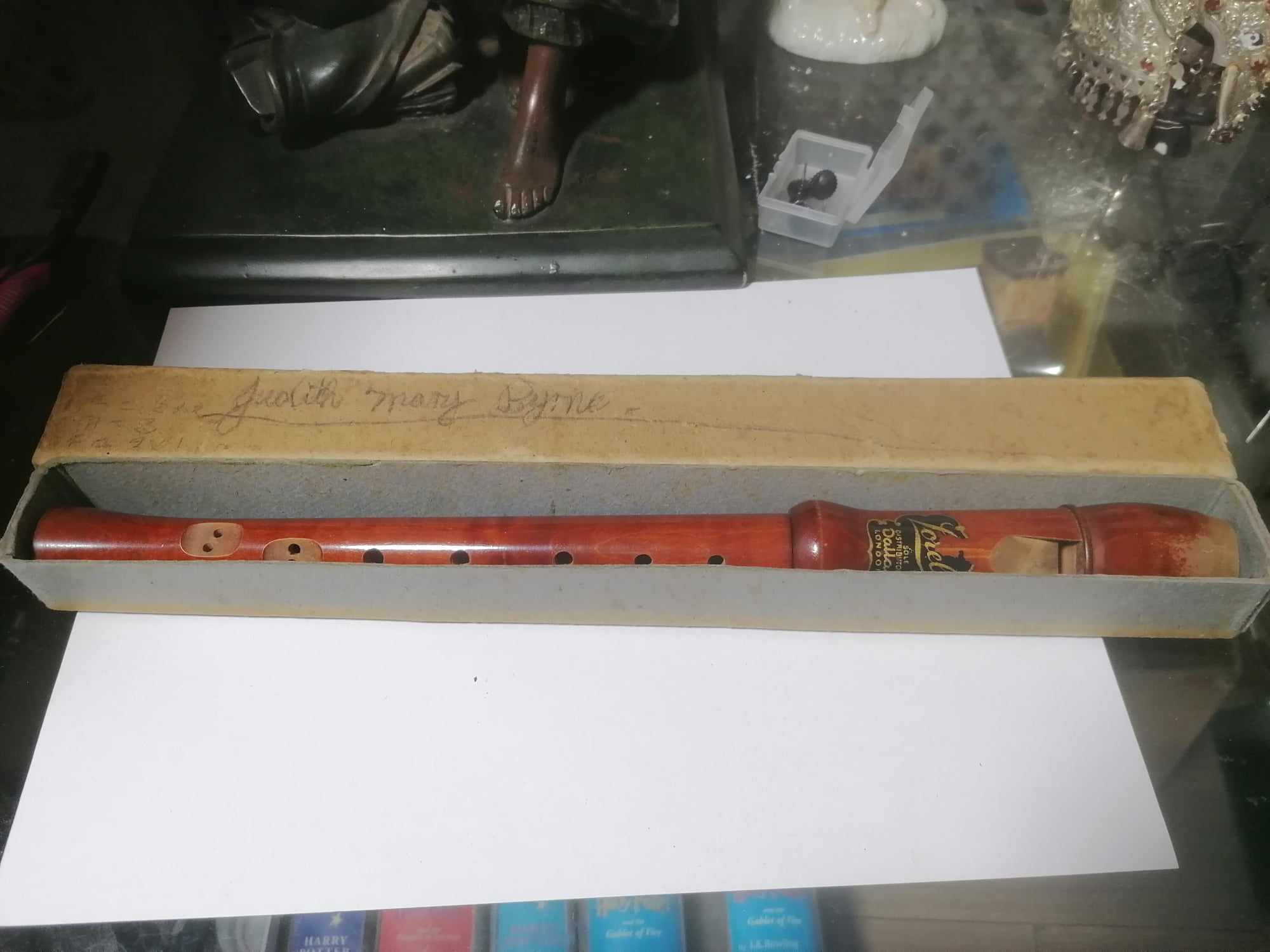 Lorelei Soprano Recorder 1940s used but still nice 